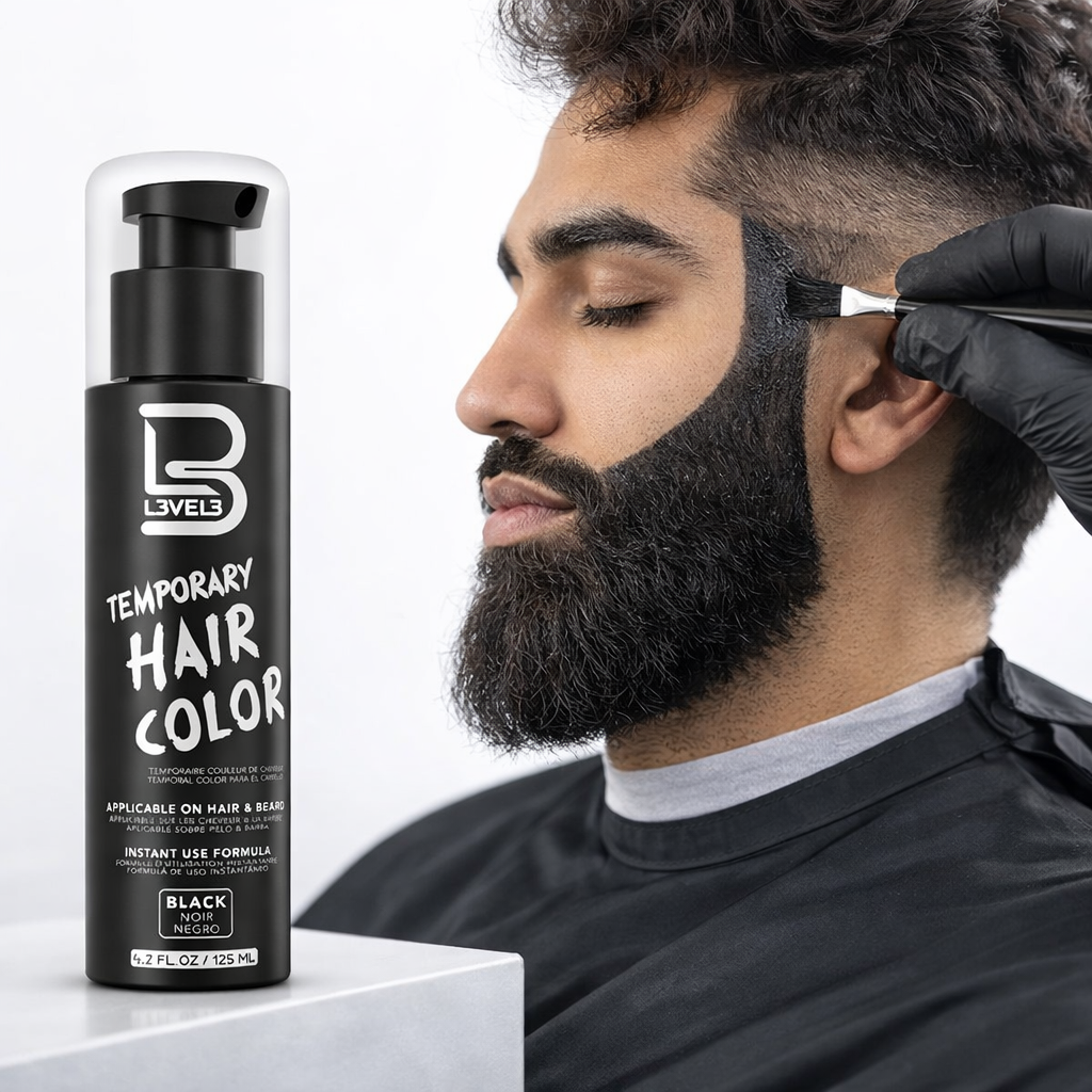 Tinte Temporal Barba Bigote Level 3 Tono 1 Negro-2