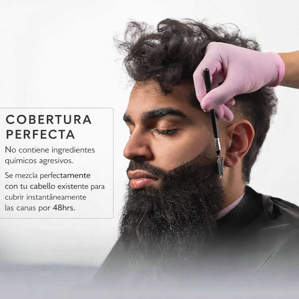 Tinte Temporal Barba Bigote Level 3 Tono 1 Negro-6