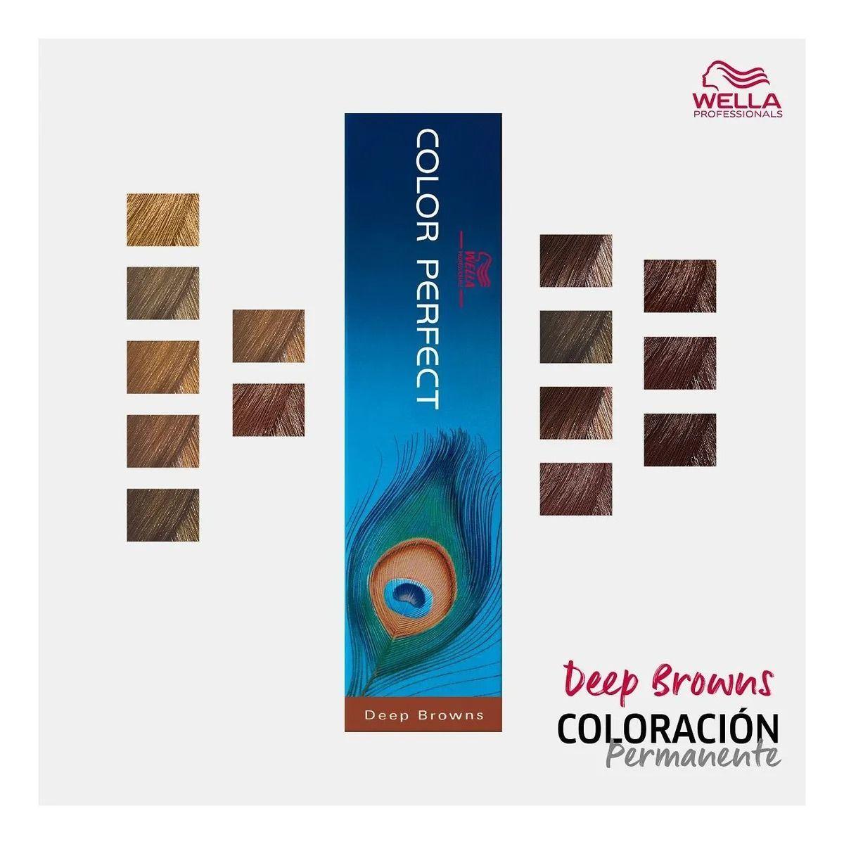Tintura color perfect wella permanente 100% cobertura canas  8/4-2