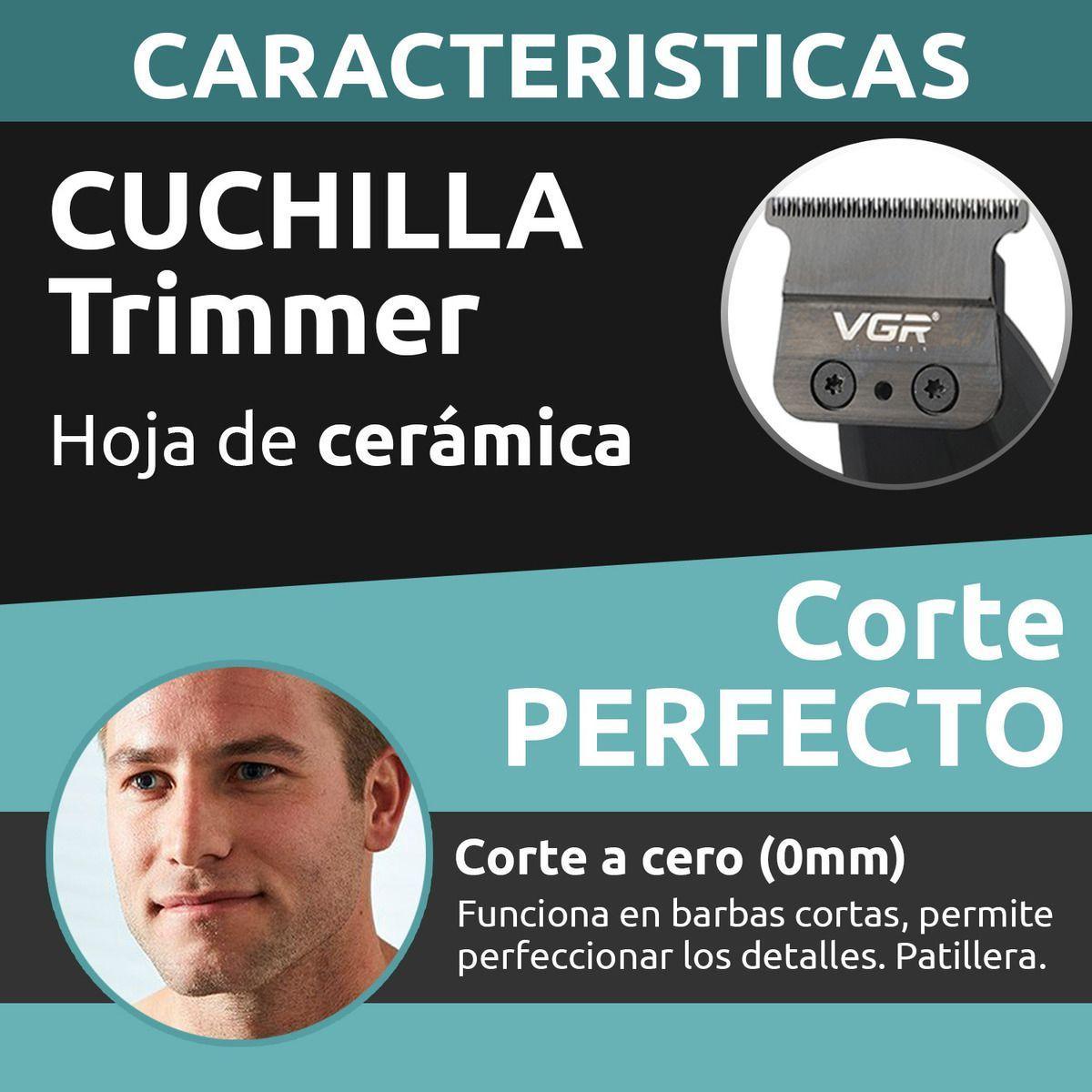Recortadora Trimmer Turbo 9000 Rpm Vgr 906 Inalambrica Negro Y Verde-5
