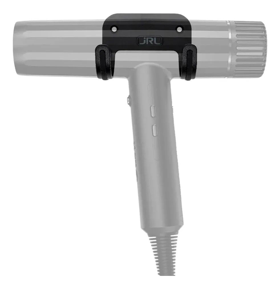 Soporte De Secador Jrl Forte Pro Elegante Negro Fijo Pared-0