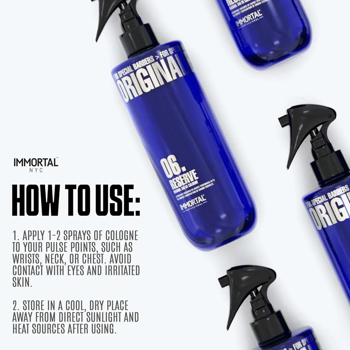 IMMORTAL 06 RESERVE COLOGNE 500ML AFTER SHAVE BARBERIA HOMBRE-2