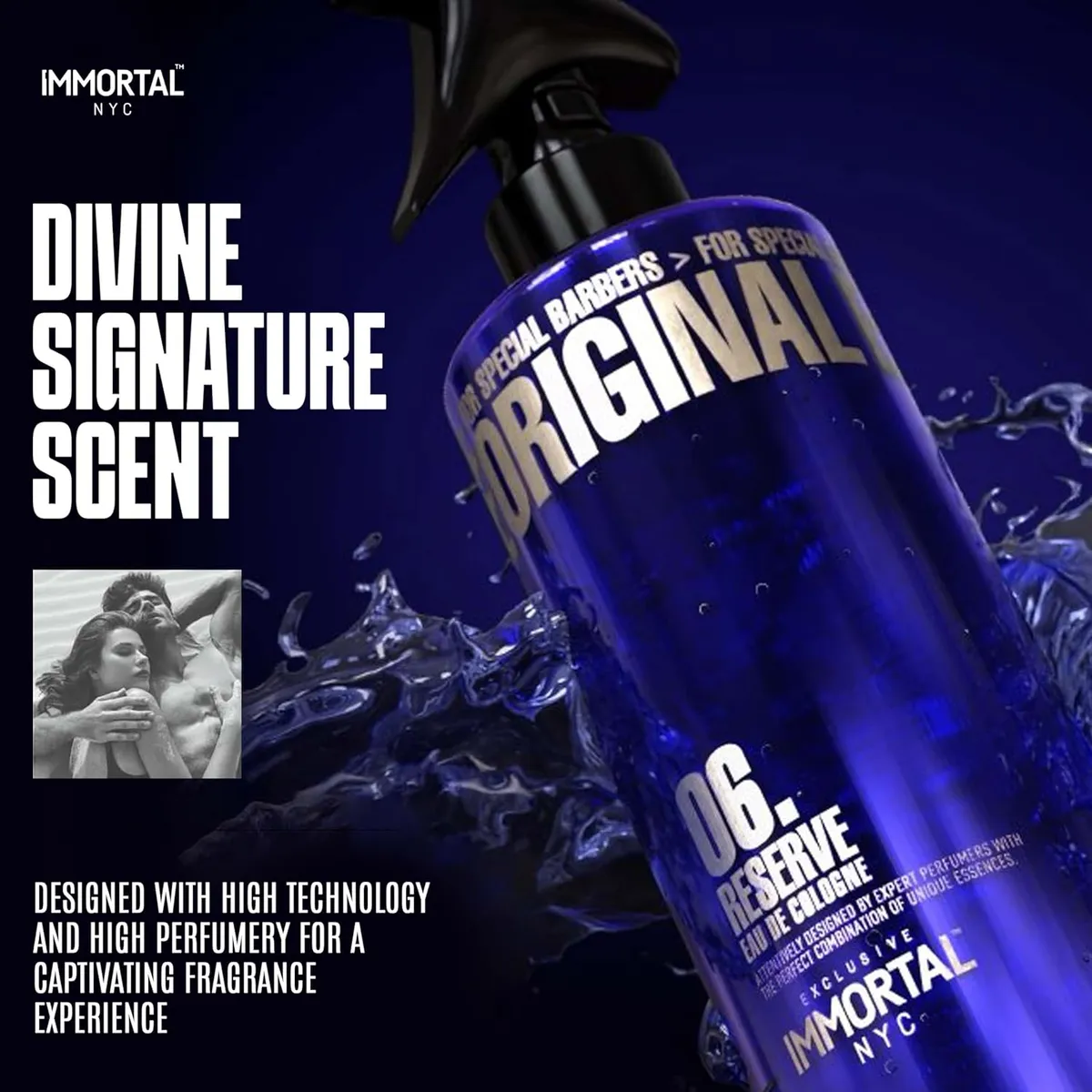 IMMORTAL 06 RESERVE COLOGNE 500ML AFTER SHAVE BARBERIA HOMBRE-4