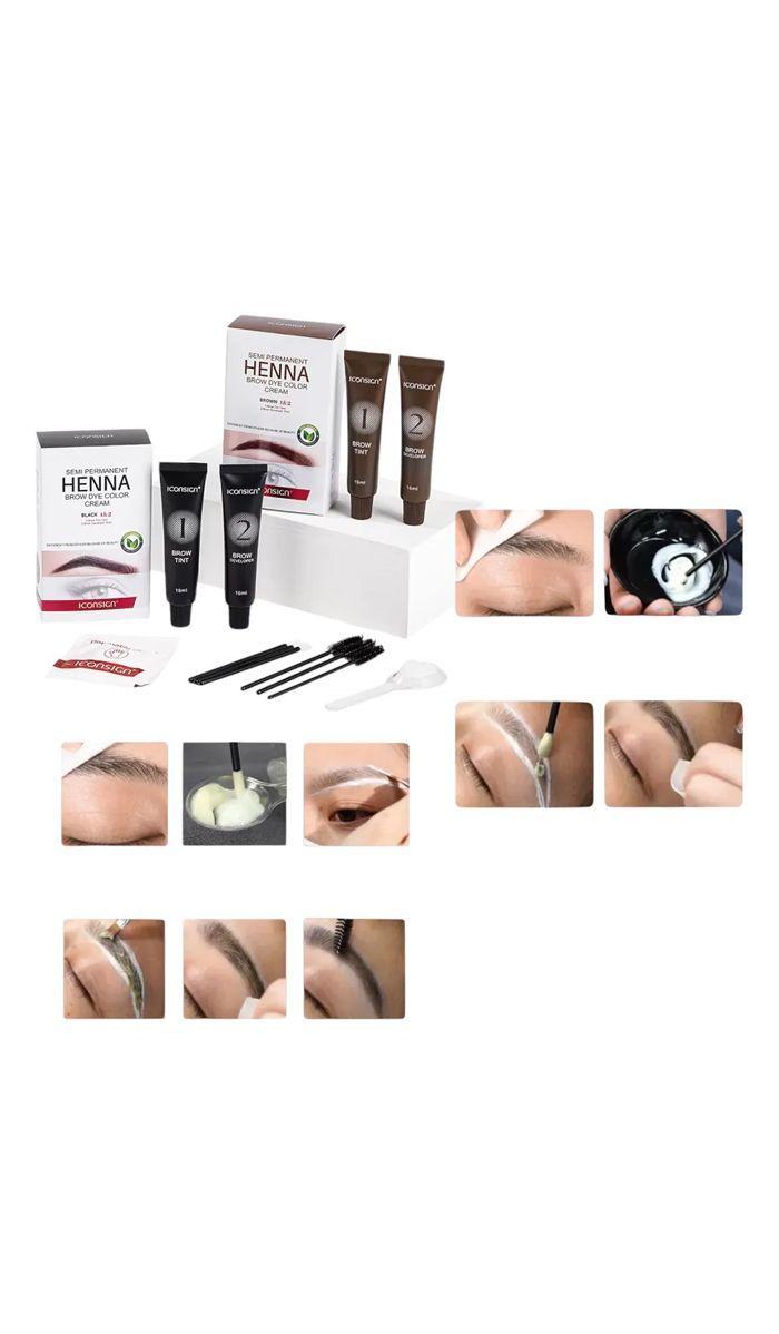 Tinte Semi Permanente Para Cejas Y Pestañas Henna 15ml Castaño Oscuro-2