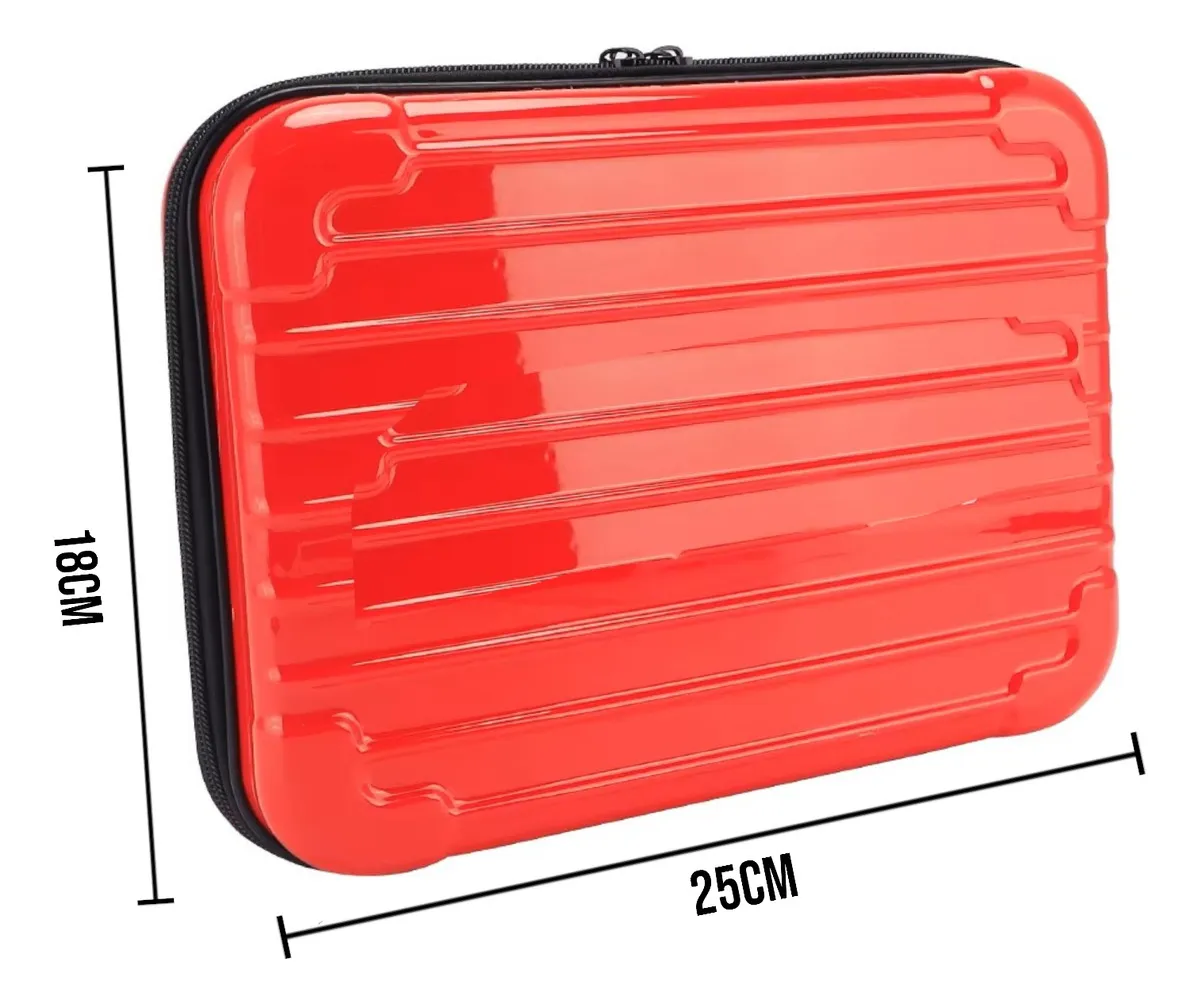Bolso Porta Maquina Tijera Herramientas Barberia Peluqueria Rojo-2