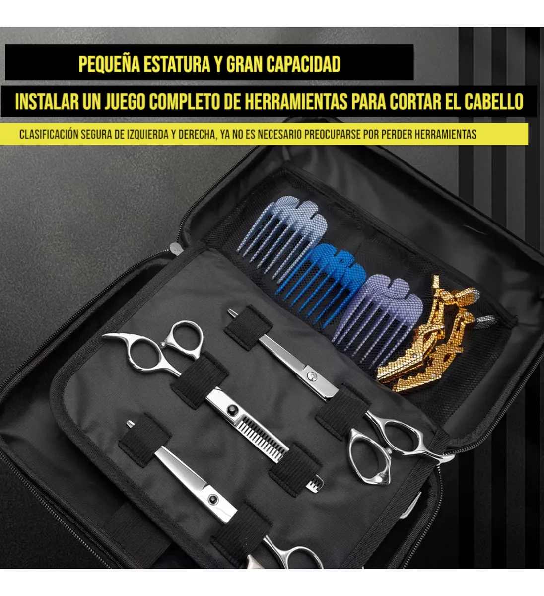 Bolso Porta Maquina Tijera Herramientas Barberia Peluqueria Rojo-3