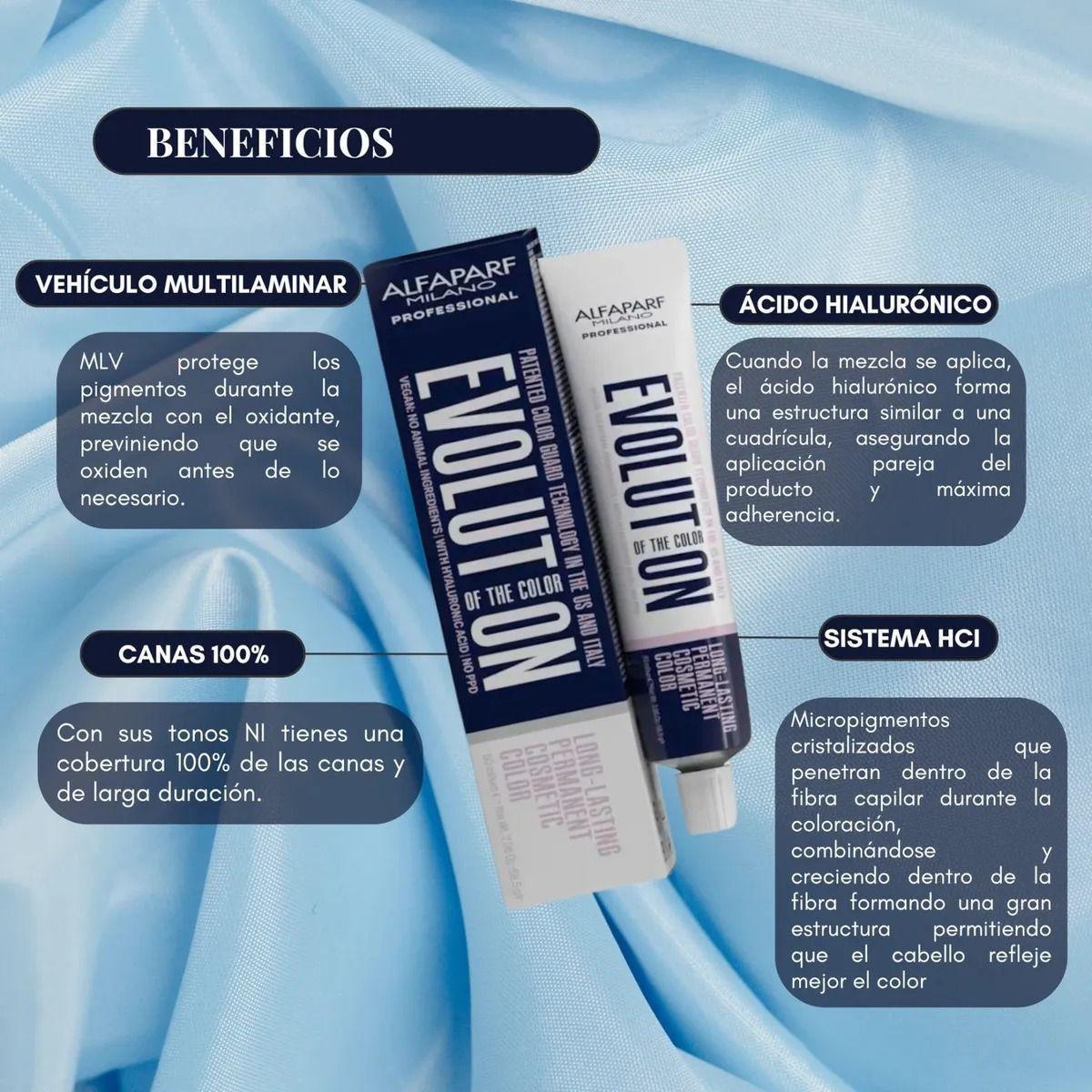 Tintura profesional 60ml + oxidante 90ml evolution alfaparf  #9.ni rubio clarisimo intenso-4