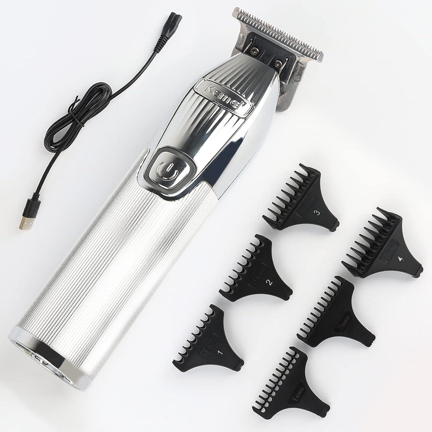 Maquina Afeitadora Trimmer Patillera Perfiladora Kemei I32 Silver-2