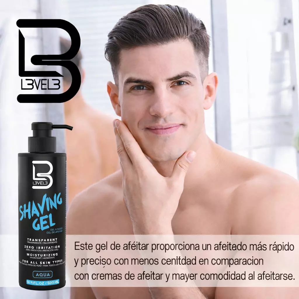 Gel De Afeitar Shaving Hombre Piel Sensible Aqua 500ml-6