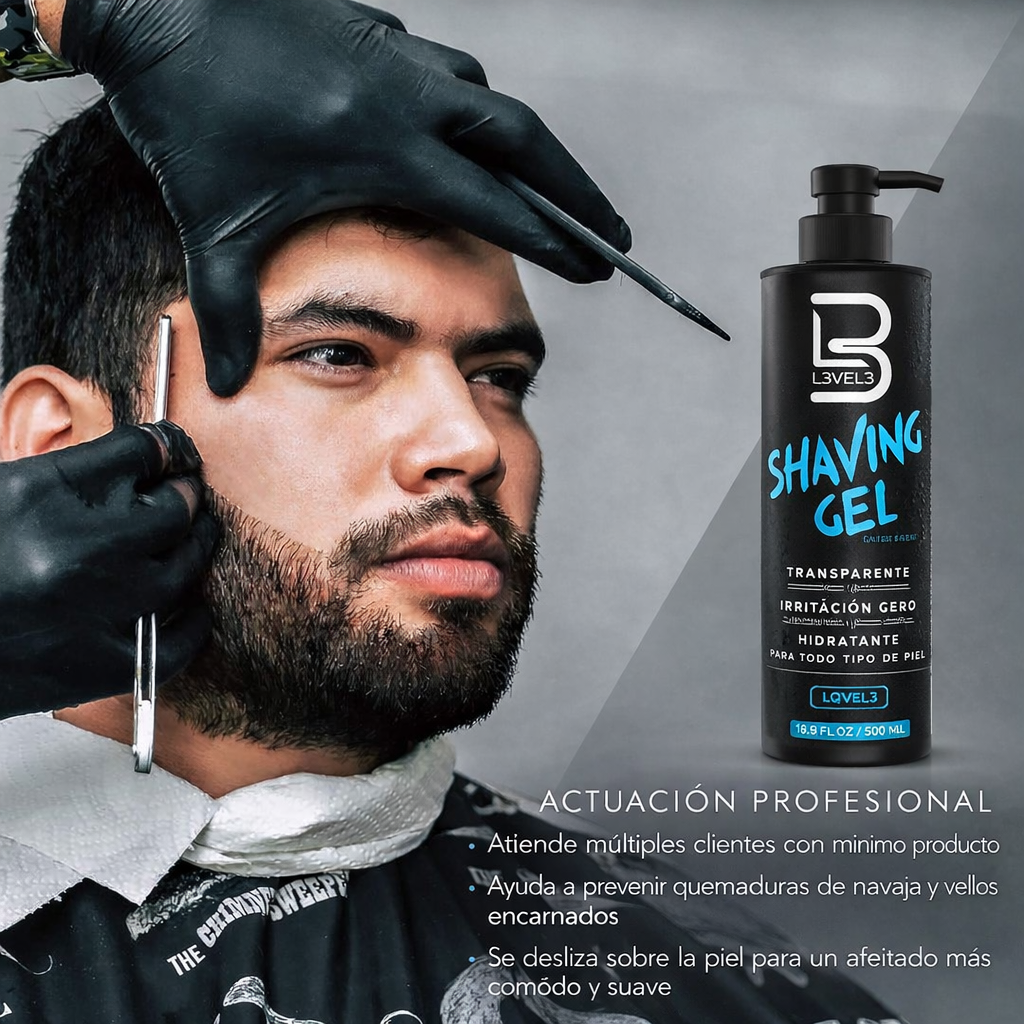 Gel De Afeitar Shaving Hombre Piel Sensible Aqua 500ml-7
