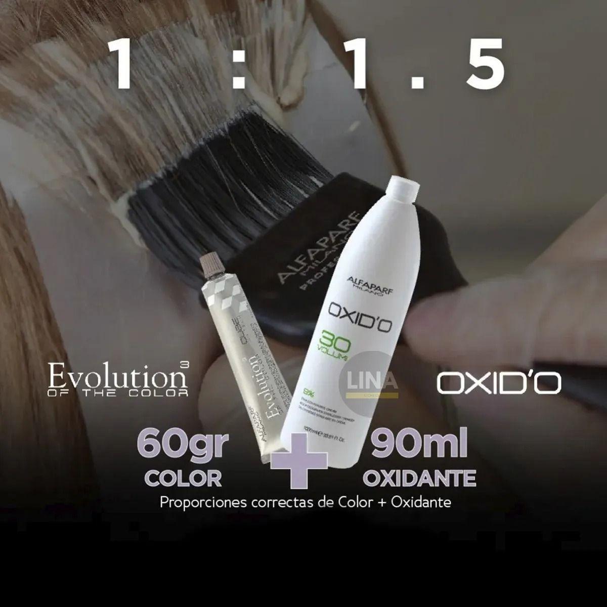 Tintura profesional 60ml + oxidante 90ml evolution alfaparf  7.3 rubio medio dorado-2