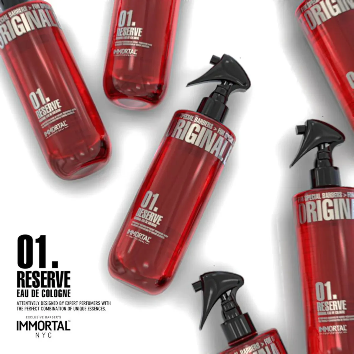 IMMORTAL 01 RESERVE COLOGNE 500ML AFTER SHAVE BARBERIA HOMBRE-4