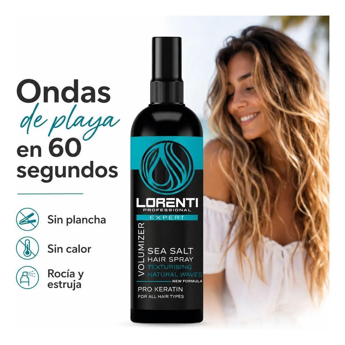 Spray Sea Salt Cabello Onda Naturales Keratina 200ml Lorenti-2