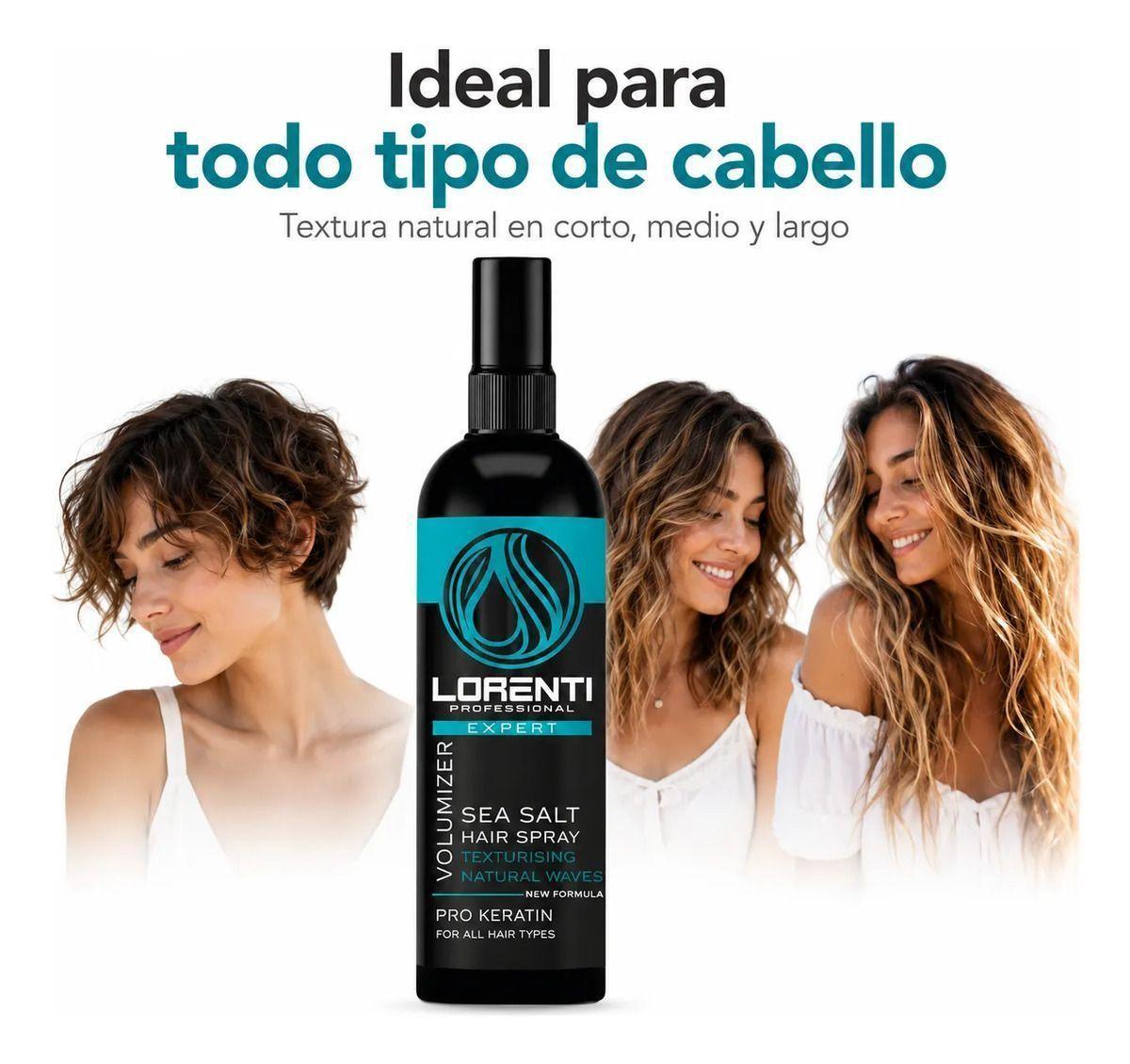 Spray Sea Salt Cabello Onda Naturales Keratina 200ml Lorenti-4