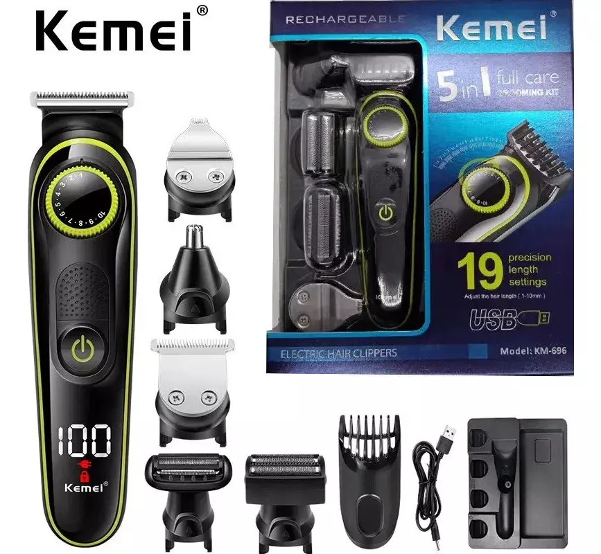 Maquina Afeitadora Inalambrica Recargable 5en1 Para Hombre-2