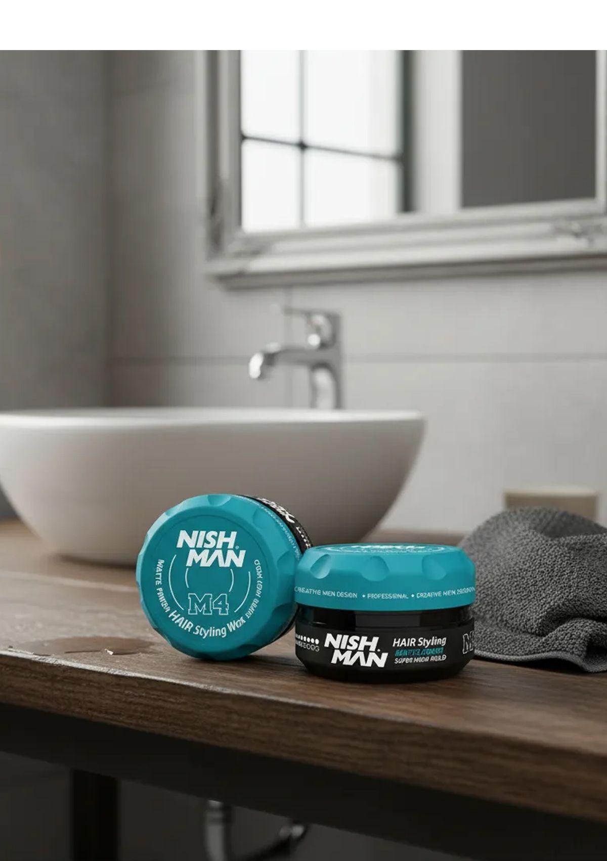 Cera Fijadora Cabello Nishman Cera Fijación Alta M4 100ml-5