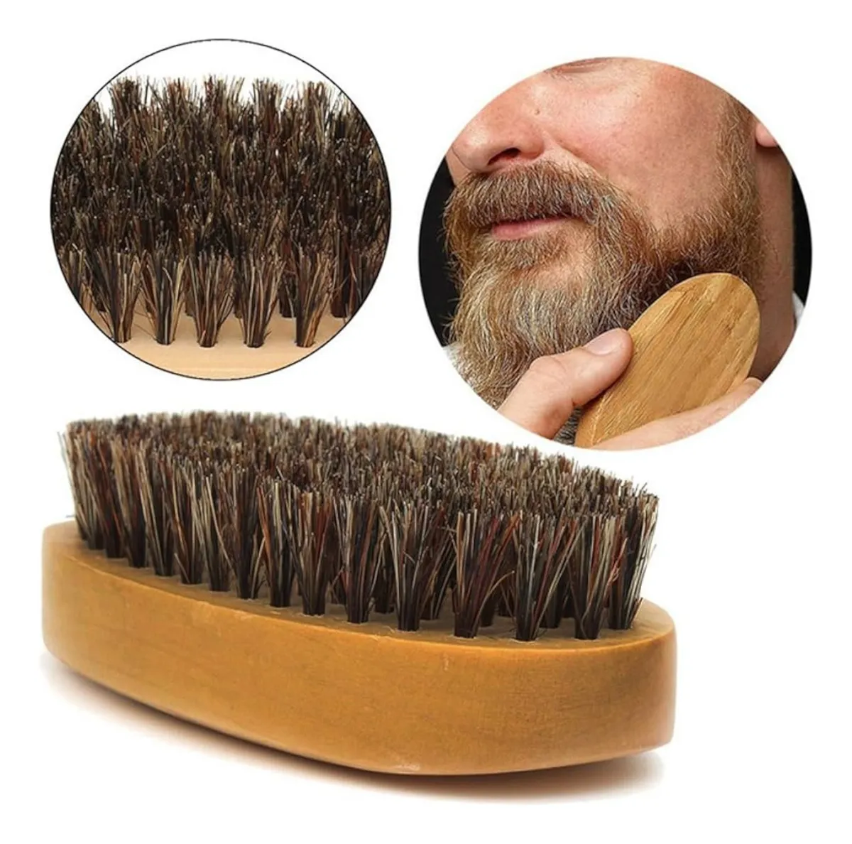 Pack Barba Rastrillo Navaja, Peine Plantilla ,cepillo Madera-2