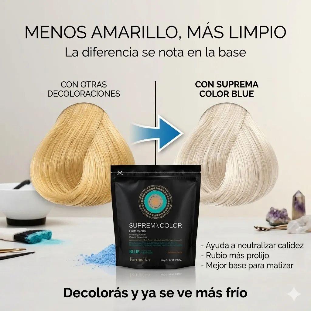 Decolorante En Polvo Farmavita Blue Rubio Limpio 500g-5