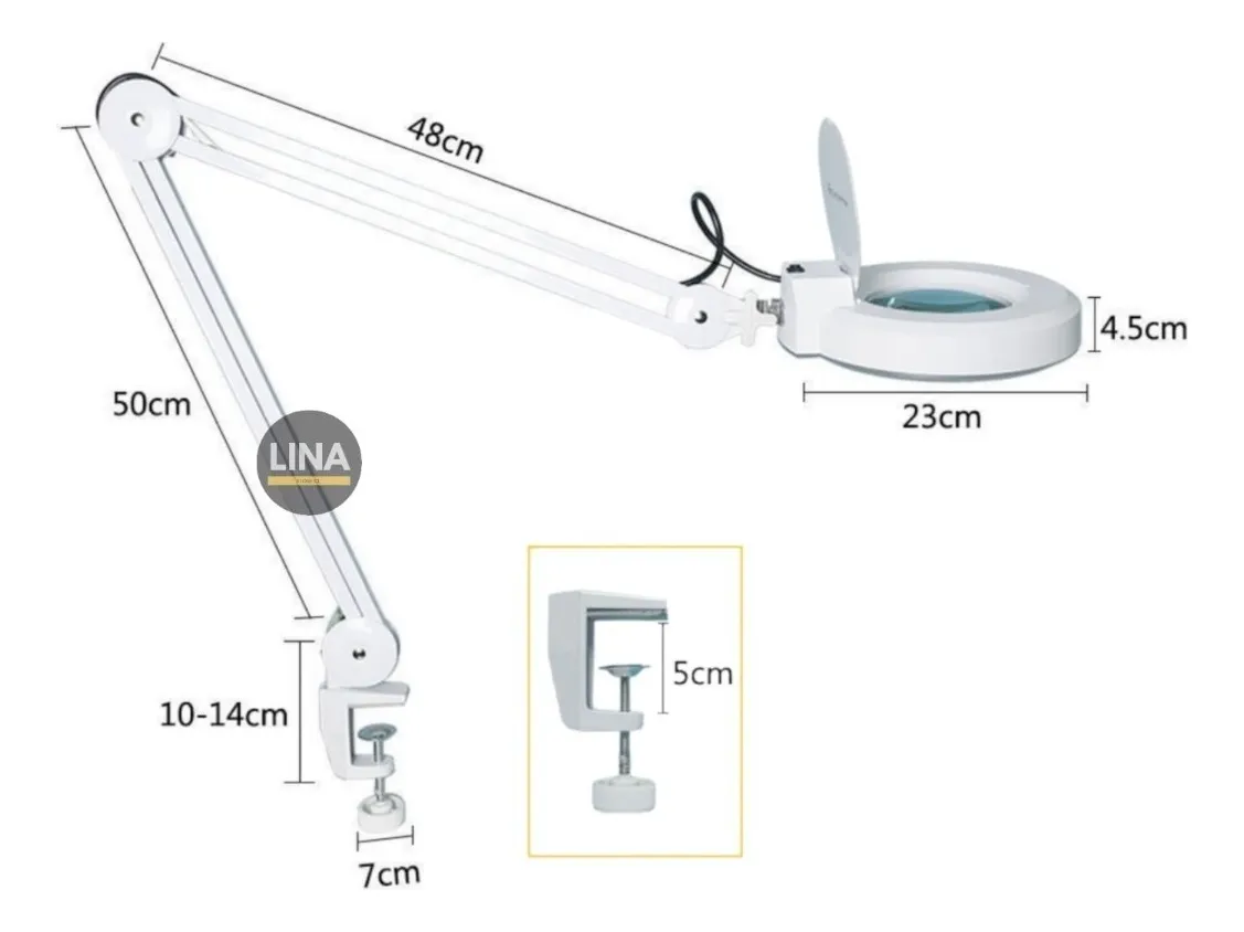 Lampara Con Aumento Luz Led Mamicure Cosmetologia Profesional-5