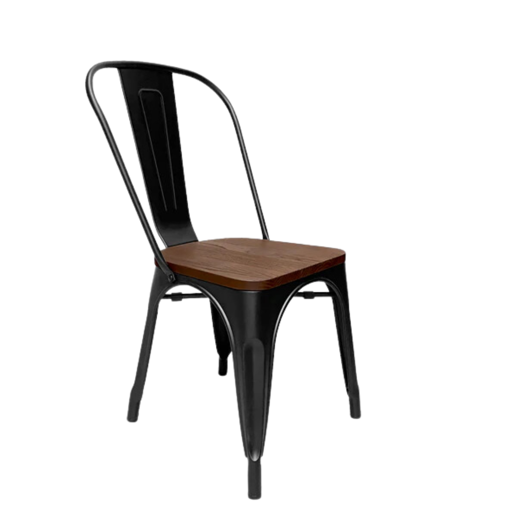 SET DE 2 SILLAS DE COMEDOR MADERA METAL TOLIX NEGRO-2