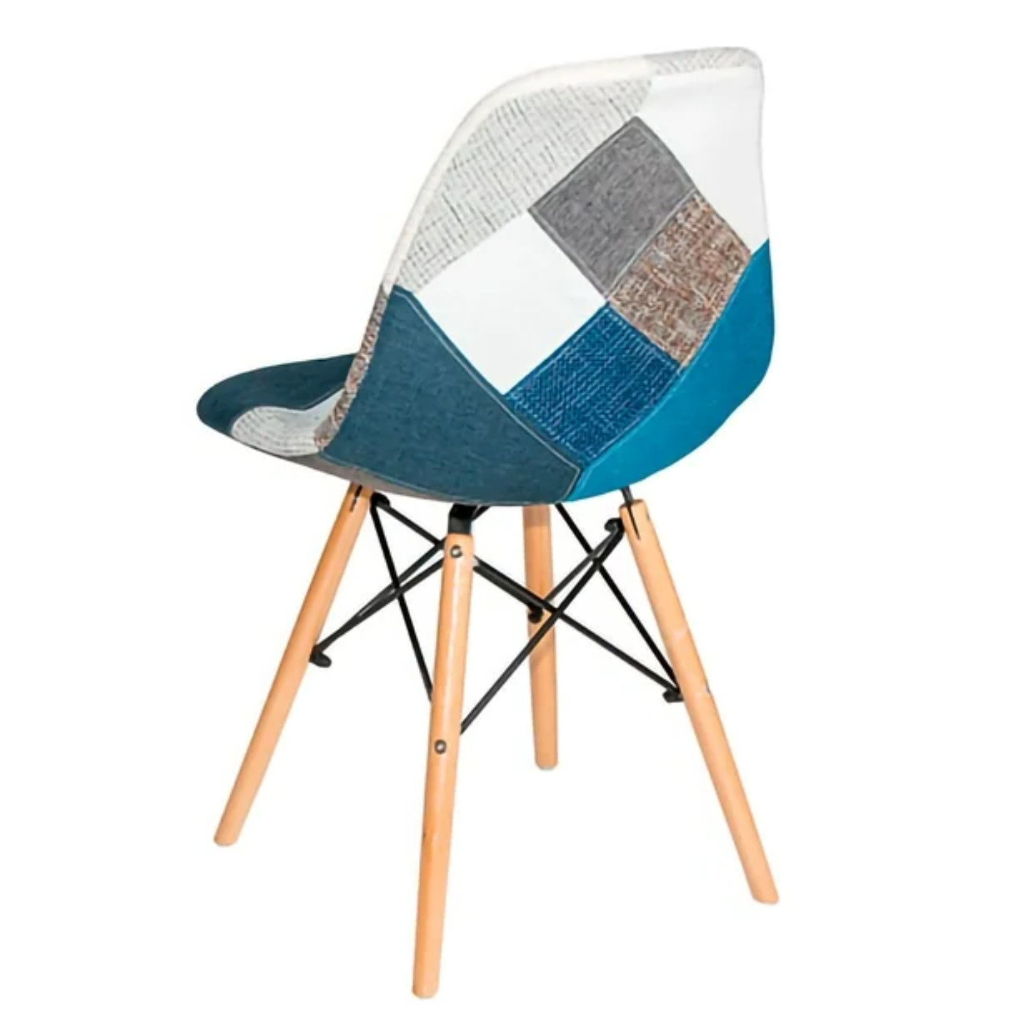 SILLA DE COMEDOR PATCHWORK CLASICA TURQUESA-3