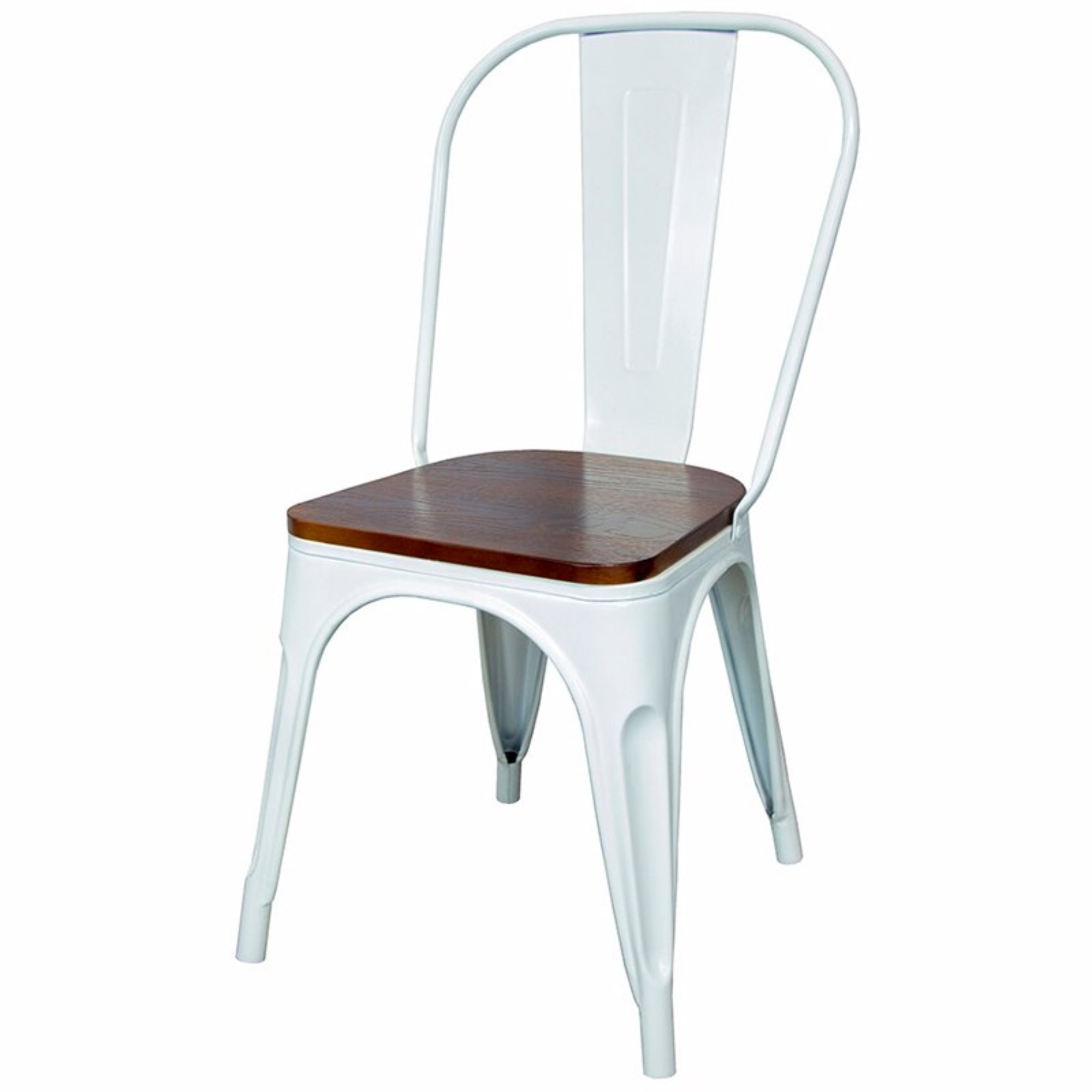 SET DE 2 SILLAS DE COMEDOR MADERA METAL TOLIX BLANCO-2