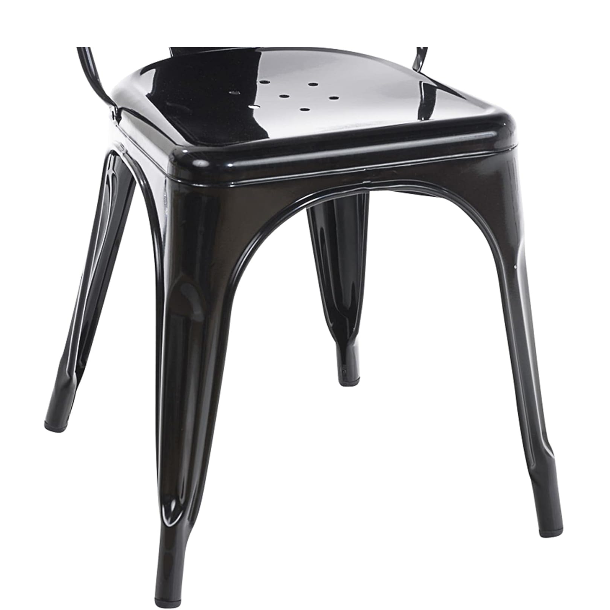 SET DE 4 SILLAS DE COMEDOR METAL TOLIX NEGRO-3