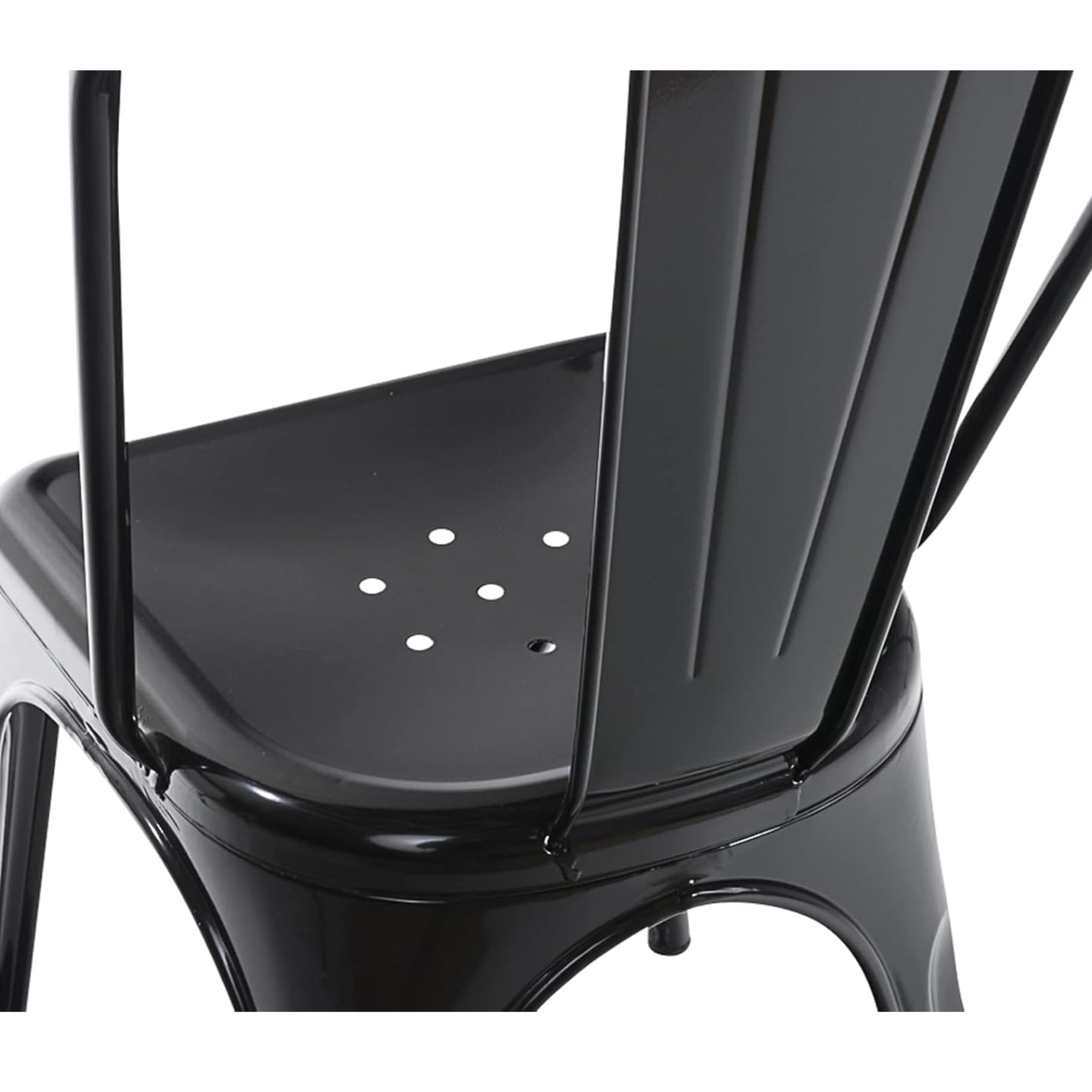 SET DE 4 SILLAS DE COMEDOR METAL TOLIX NEGRO-4