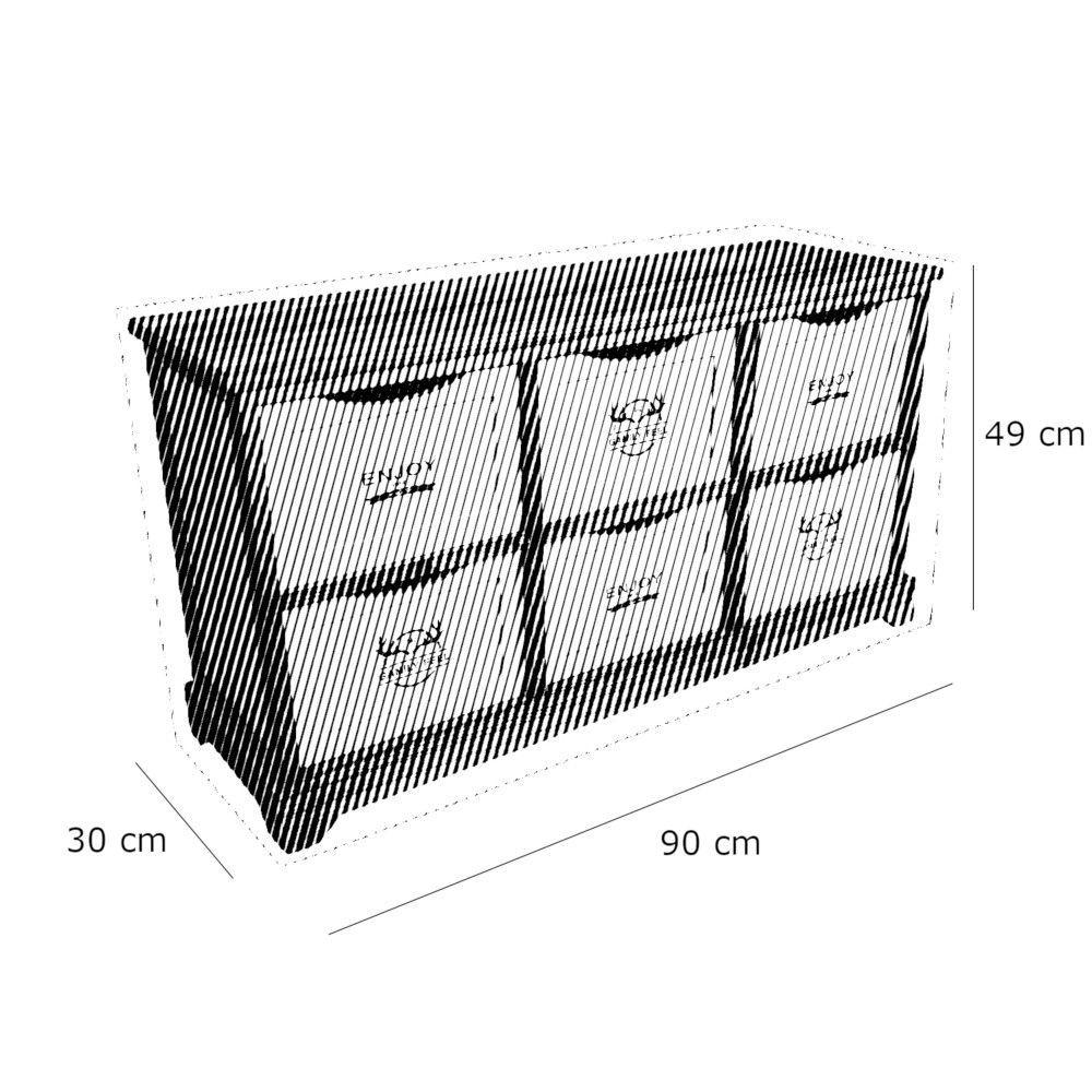 CAJONERA COMODA CASTELLARO 6 CAJONES AZUL-4