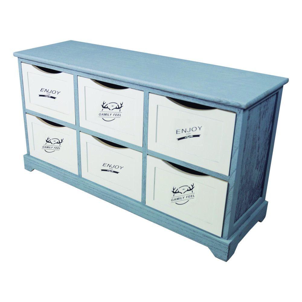 CAJONERA COMODA CASTELLARO 6 CAJONES AZUL-2