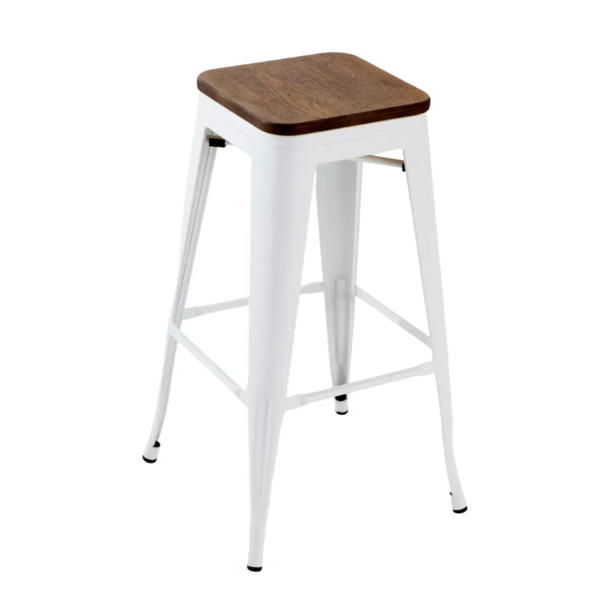 SET DE 4 PISOS DE BAR VERONA MADERA BLANCO-1