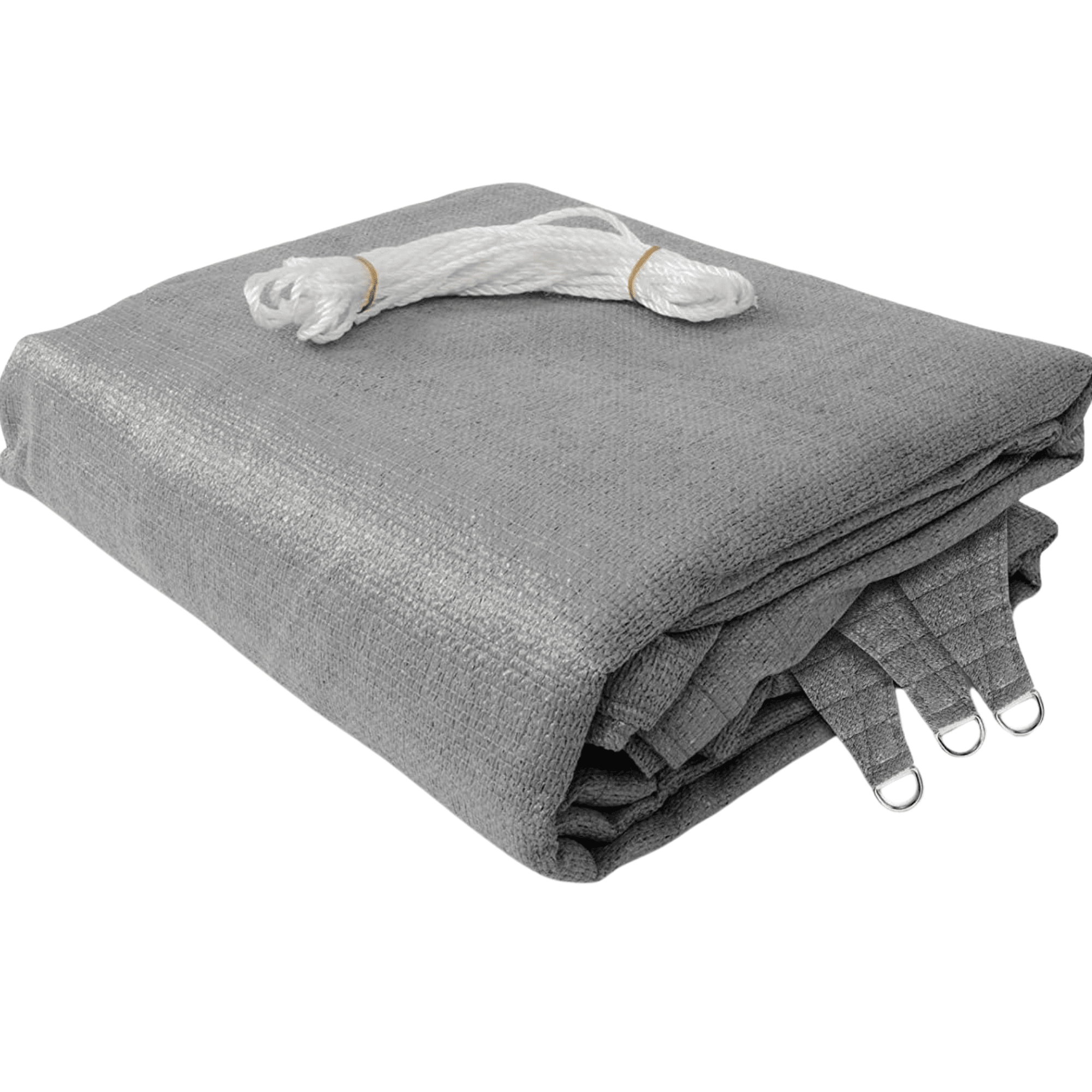 SET DE 2 TOLDOS VELA QUITASOL TRIANGULAR 5x5x5 MT HDPE GRIS-4