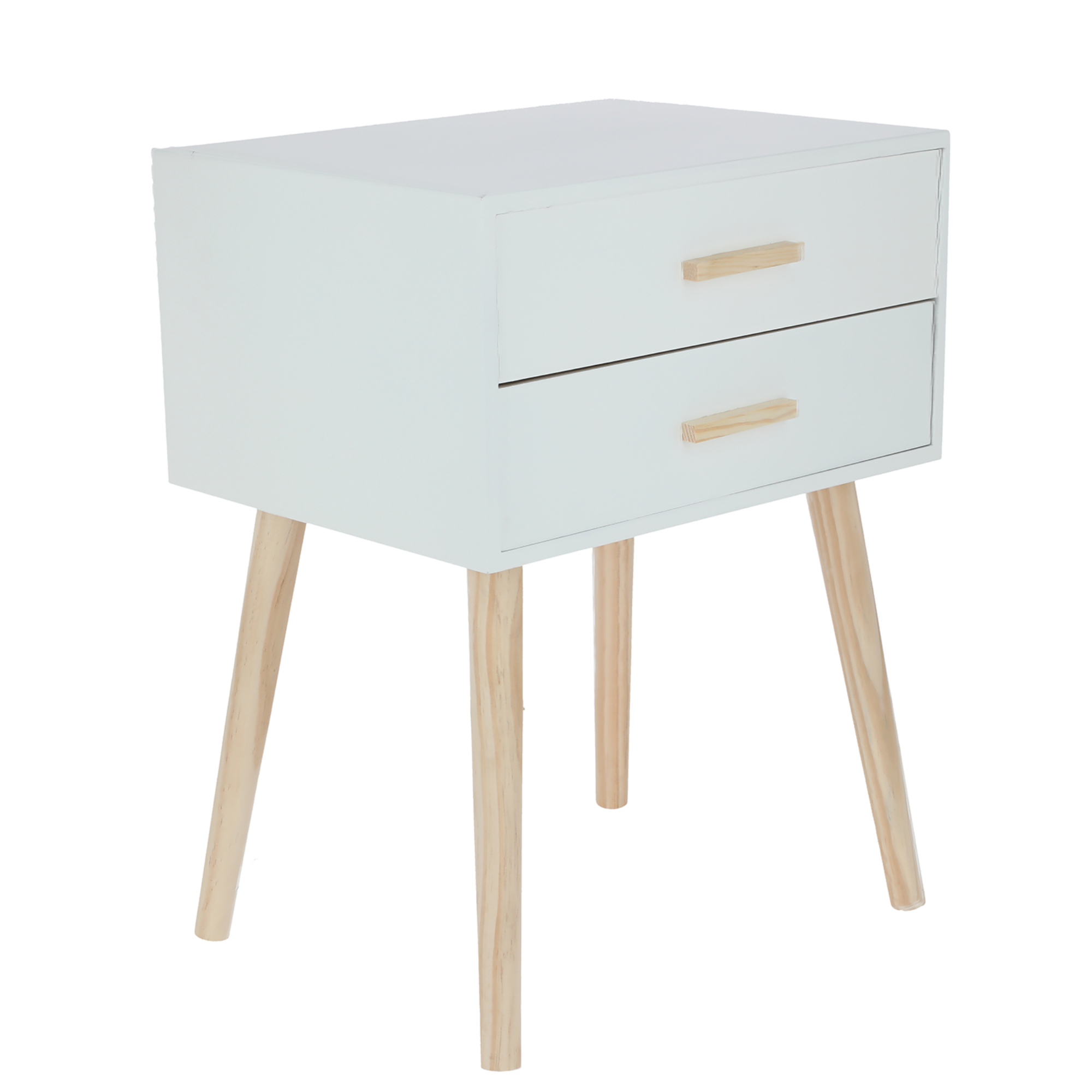 VELADOR DORMITORIO ALBA 2 CAJONES BLANCO-2