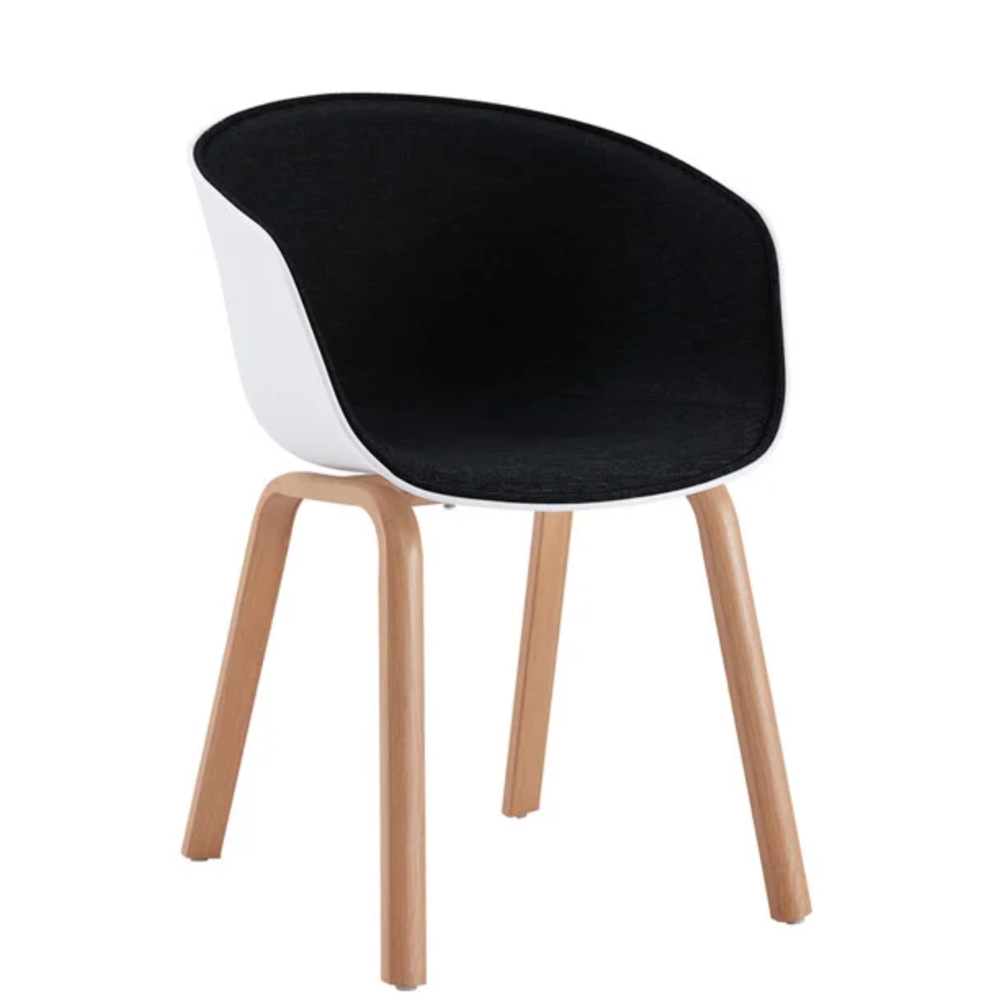 SET DE 2 SILLAS DE COMEDOR NAPOLES  NEGRO BLANCO-1