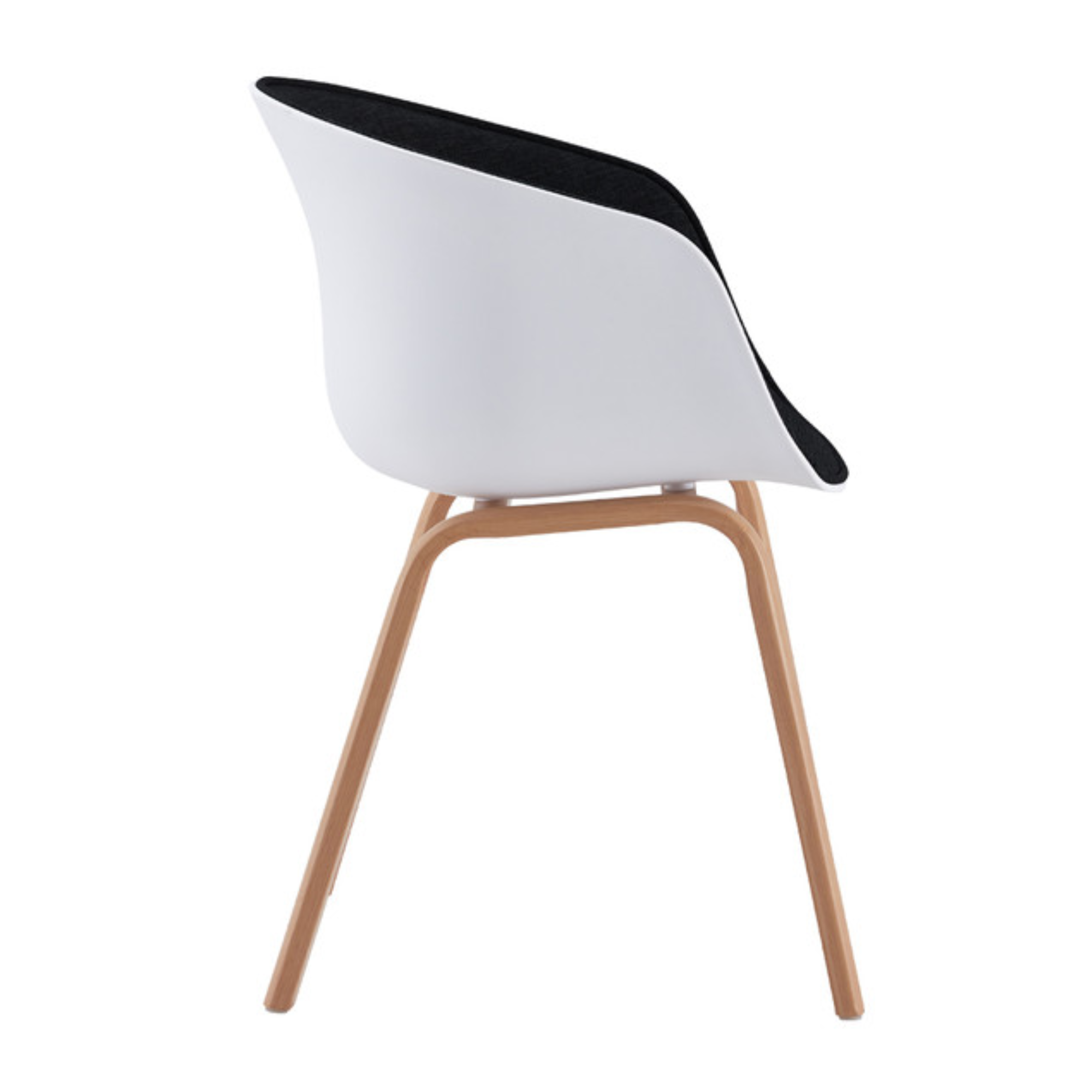 SET DE 2 SILLAS DE COMEDOR NAPOLES  NEGRO BLANCO-2