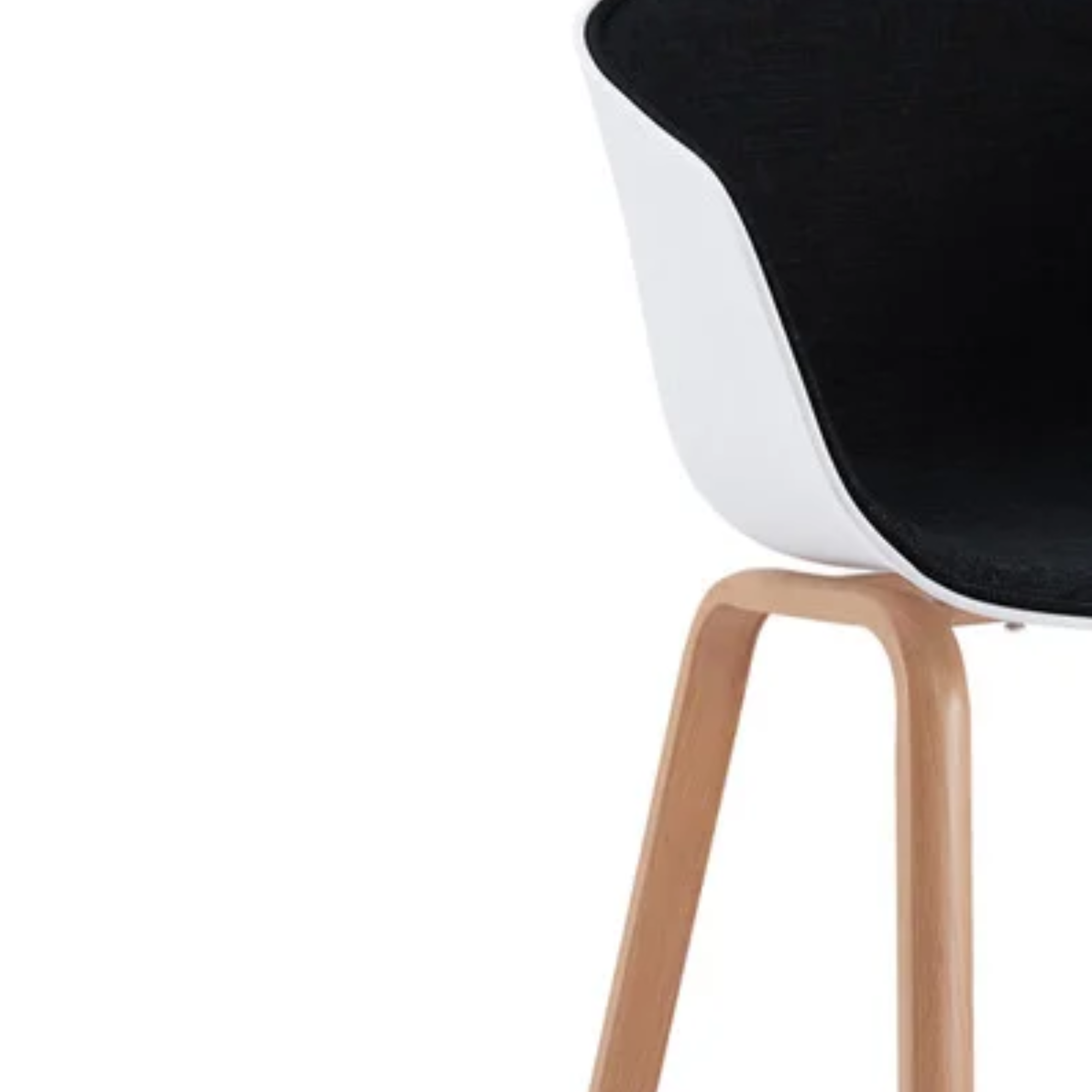 SET DE 2 SILLAS DE COMEDOR NAPOLES  NEGRO BLANCO-3