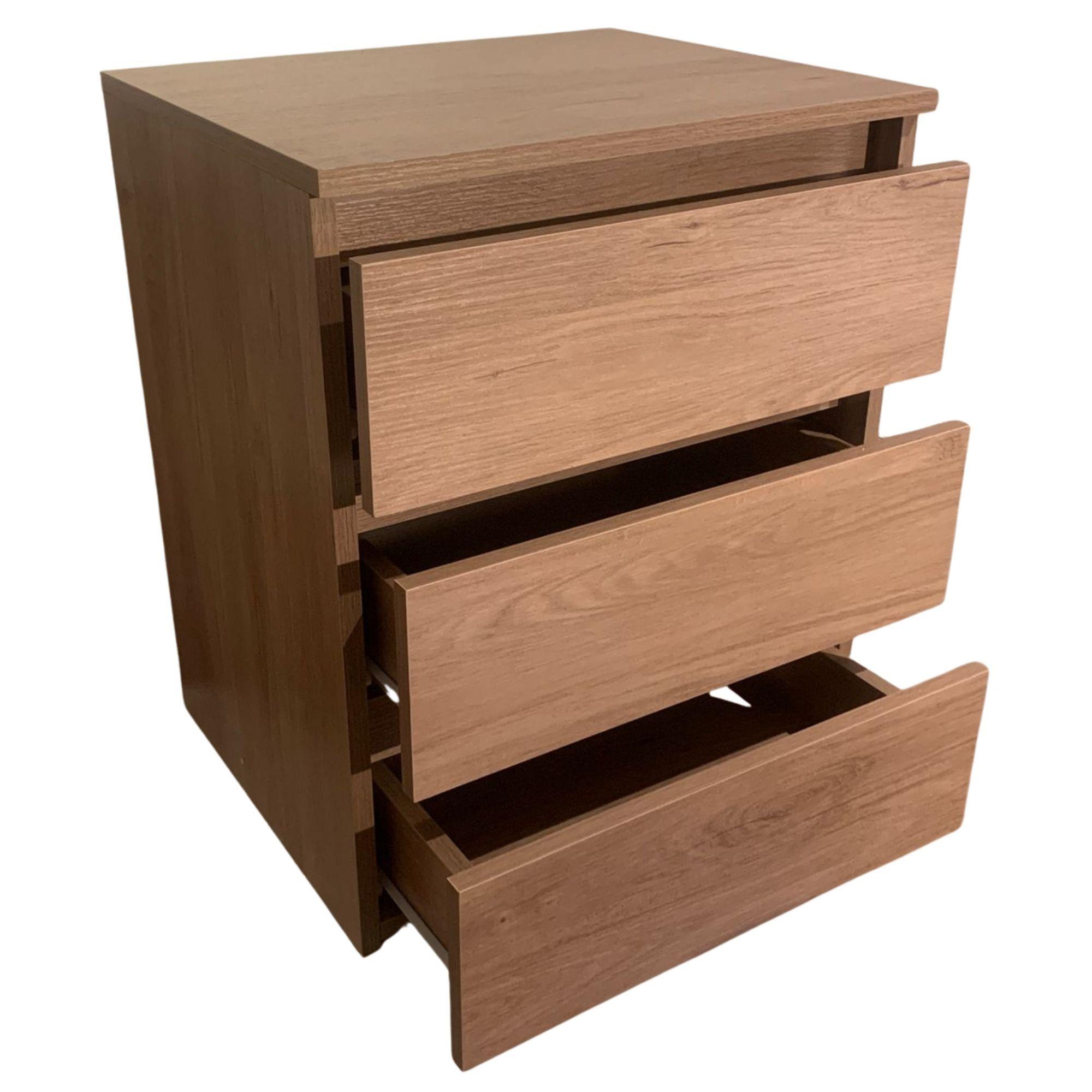 SET 2 VELADORES DORMITORIO CALVARI 3 CAJONES MADERA-3