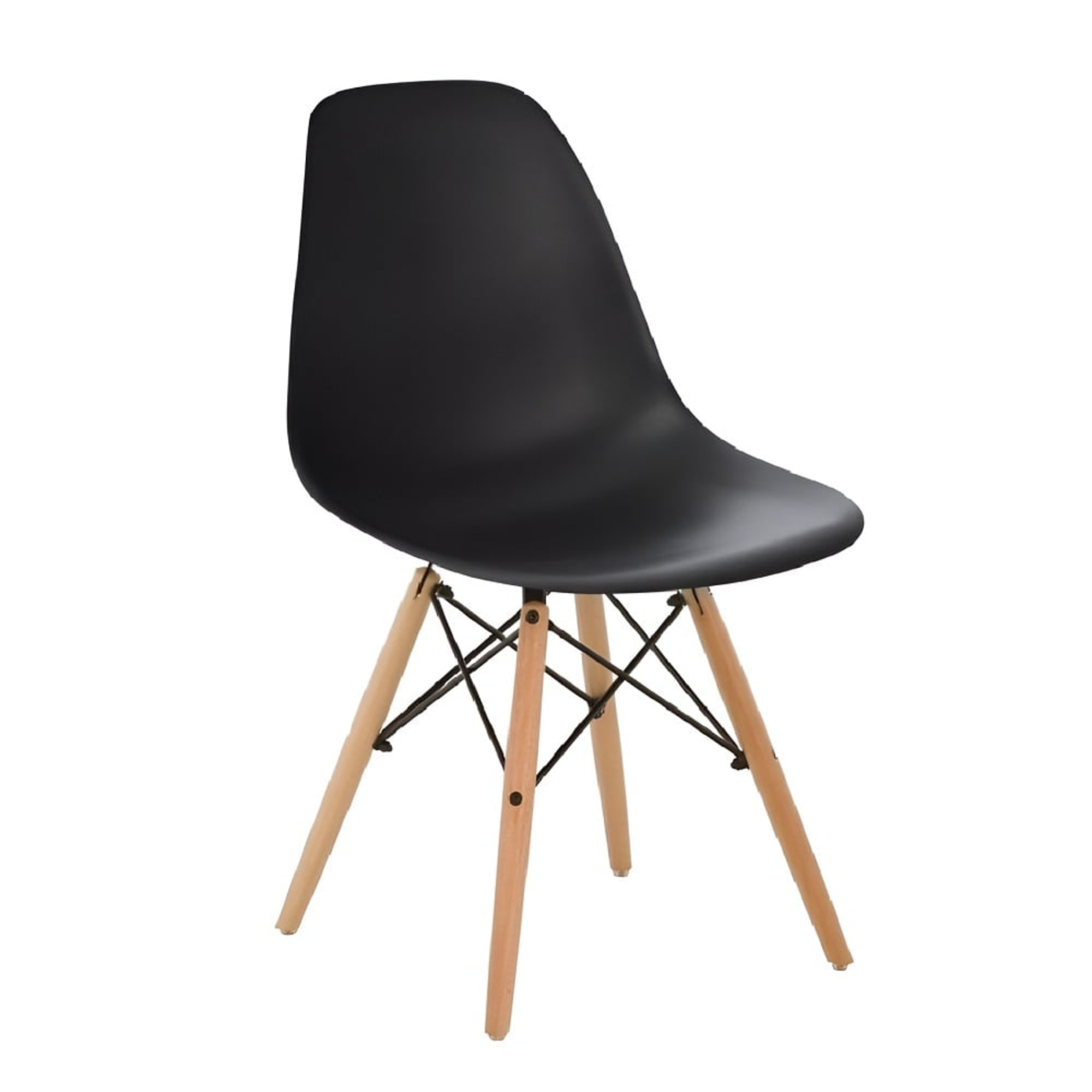 SET DE 4 SILLAS DE COMEDOR EAMES NEGRO-1