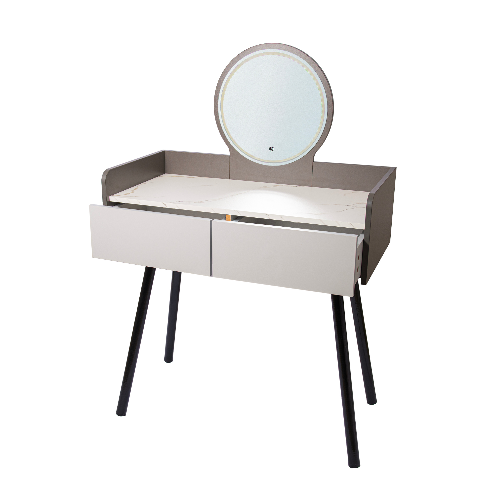 TOCADOR MAQUILLAJE MADERA + ESPEJO LUZ LED ELOISA-3