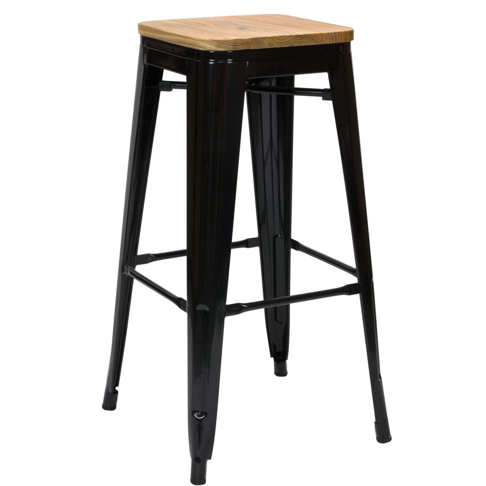 SET DE 4 PISOS DE BAR VERONA MADERA NEGRO-2