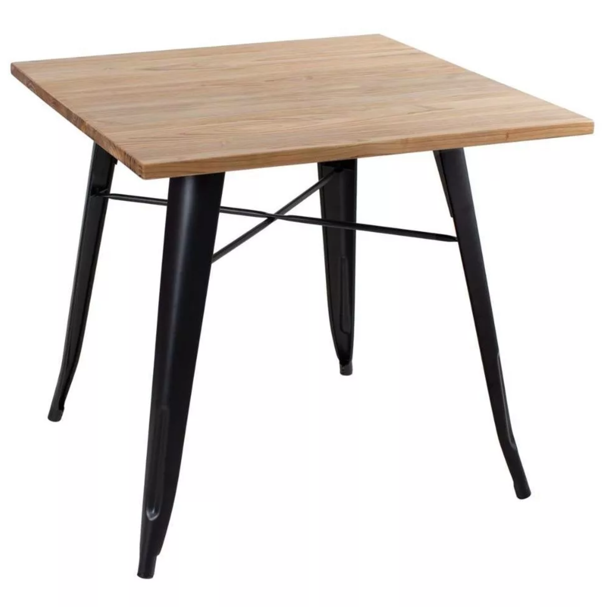 MESA COMEDOR CUADRADA MADERA TOLIX NEGRA-1