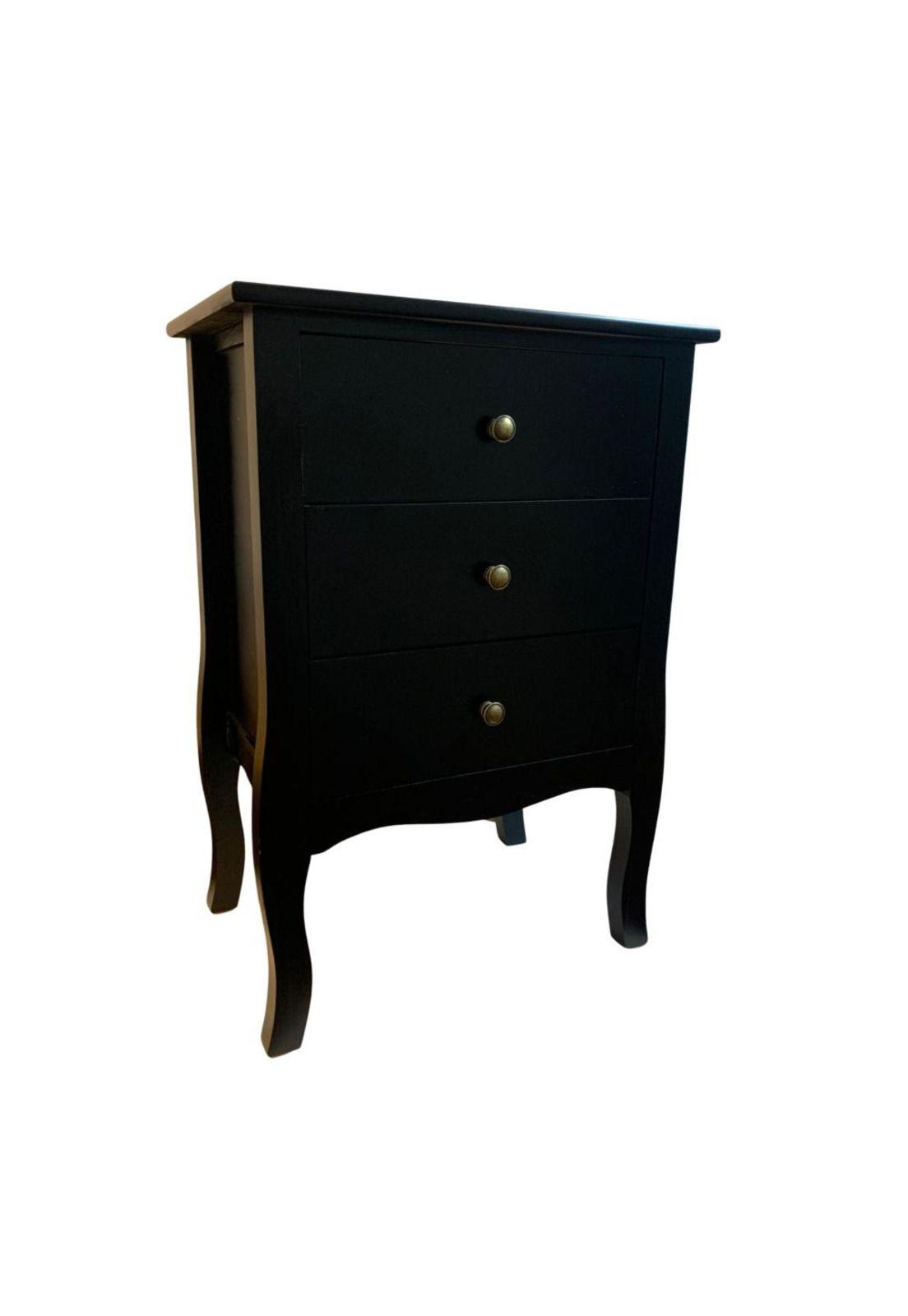 SET 2 VELADORES DORMITORIO IMPERIA 3 CAJONES NEGRO-3
