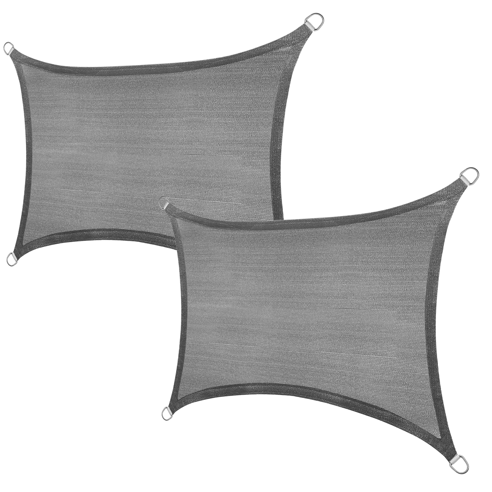 SET DE 2 TOLDOS VELA QUITASOL RECTANGULAR 5X3 MT HDPE GRIS-0