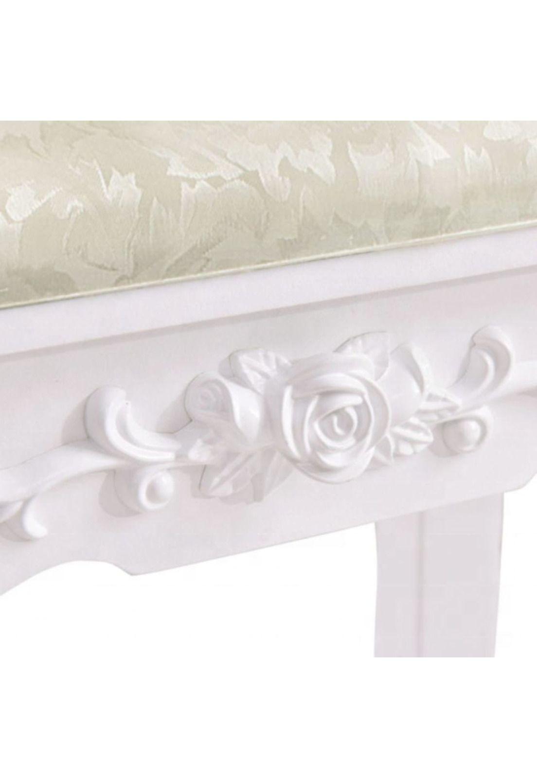 TABURETE DE TOCADOR MADERA BLANCO ROSE ANGELA-1