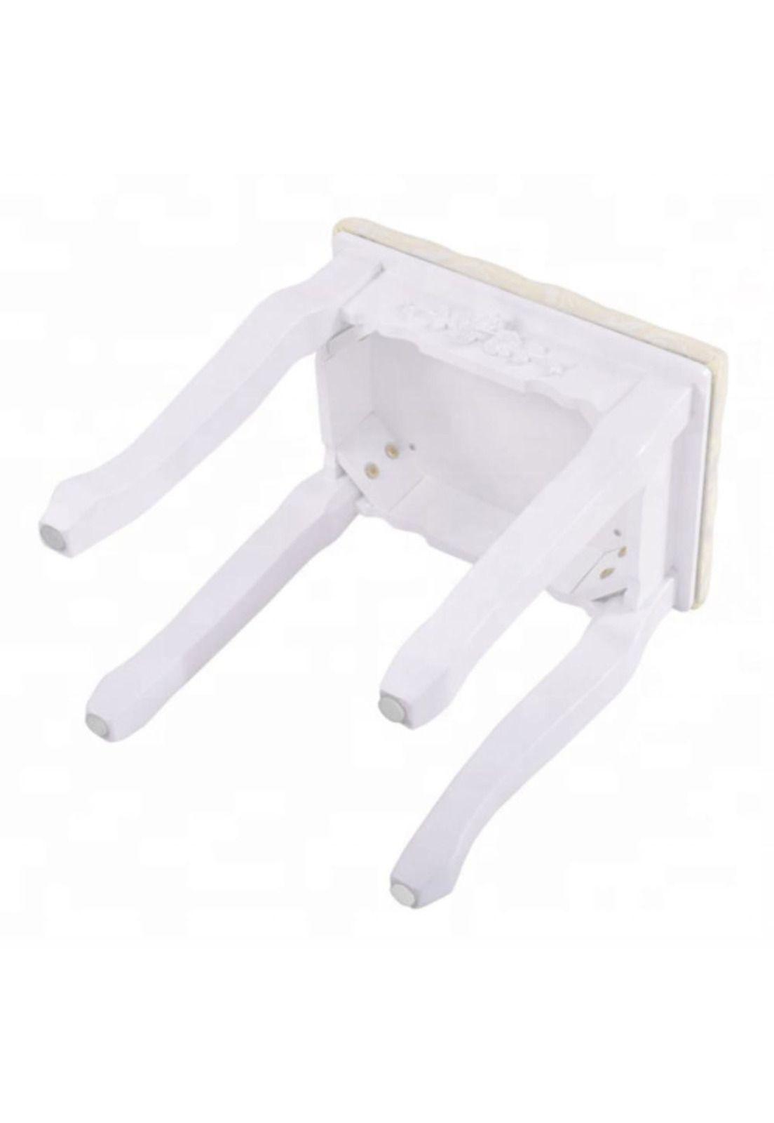 TABURETE DE TOCADOR MADERA BLANCO ROSE ANGELA-2