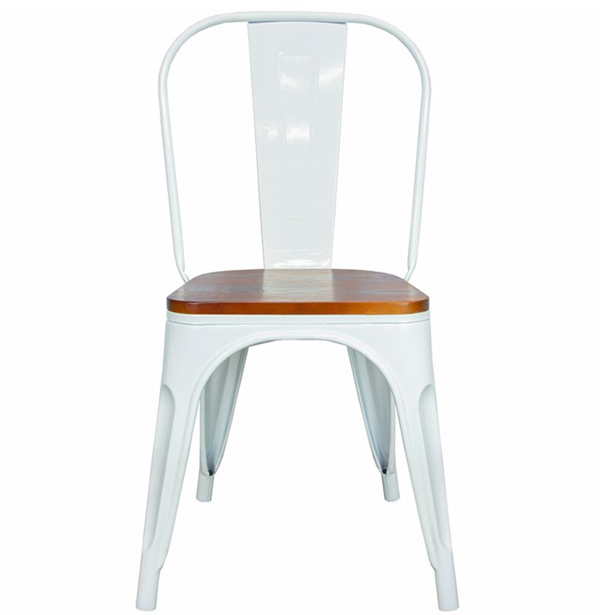 SET DE 4 SILLAS DE COMEDOR MADERA METAL TOLIX BLANCO-1