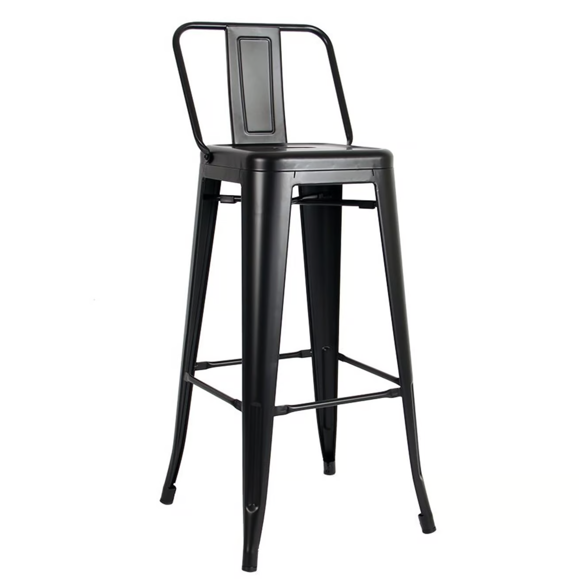 SET DE 2 PISOS DE BAR METAL TOLIX NEGRO C/RESPALDO -1