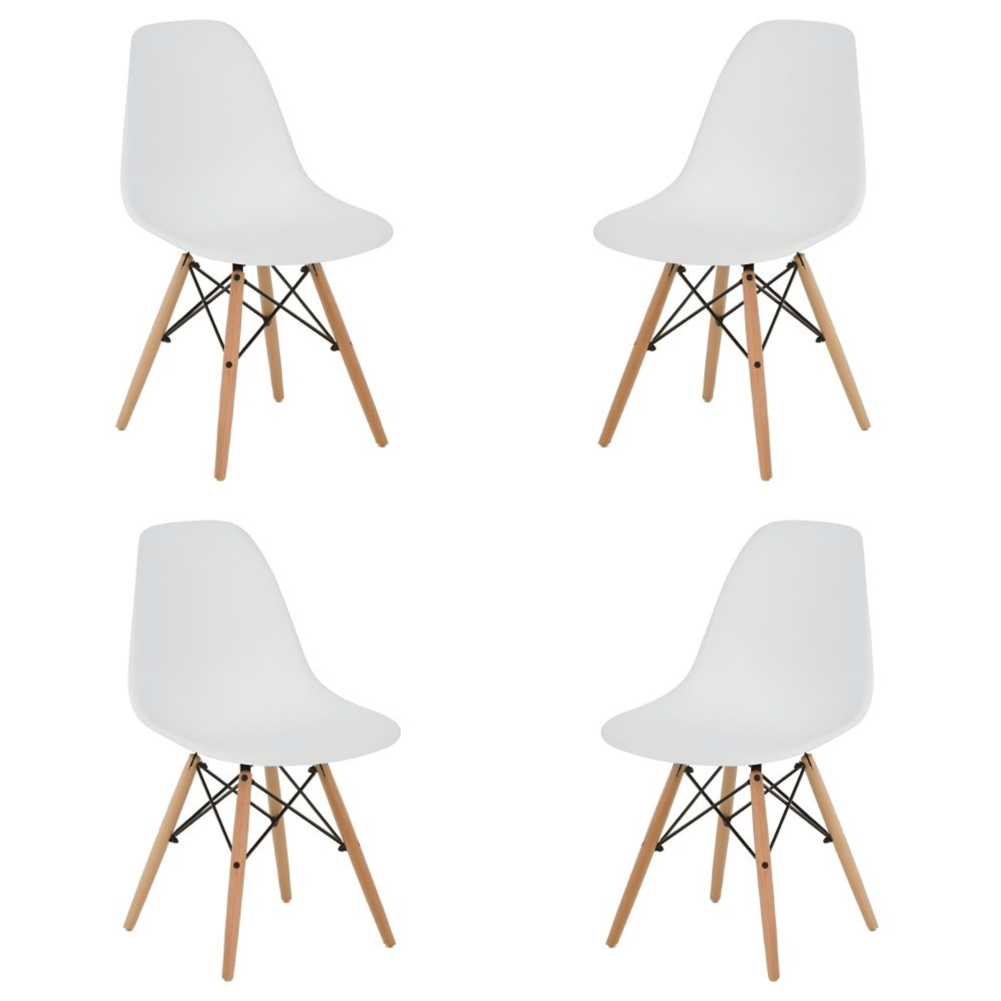 SET DE 4 SILLAS DE COMEDOR EAMES BLANCA-0