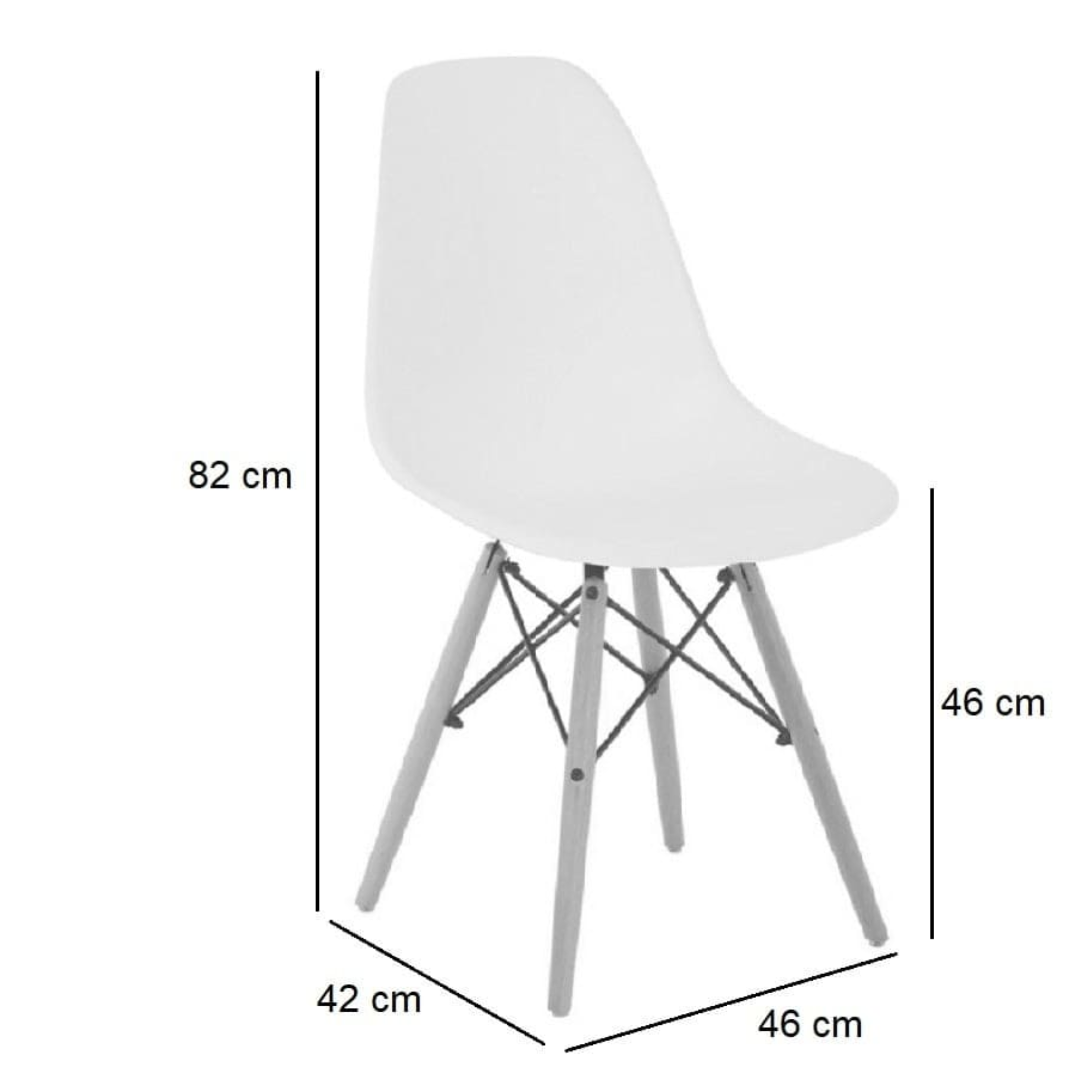 SET DE 4 SILLAS DE COMEDOR EAMES BLANCA-7