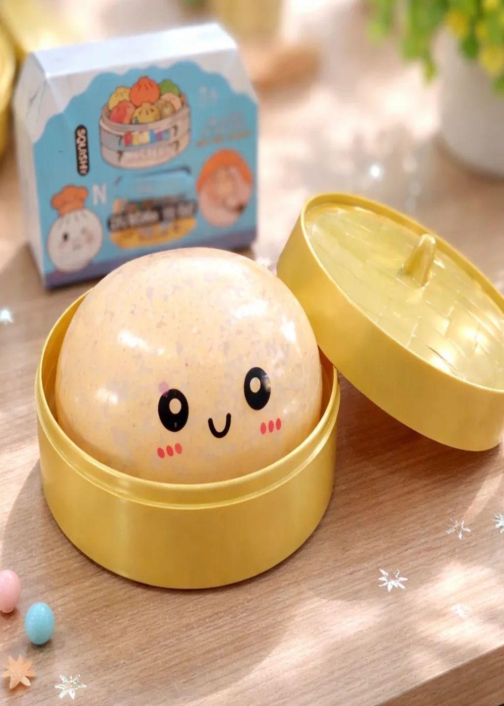 Juguete squishy Dumpling brillante antiestrés 8.5cm.-2